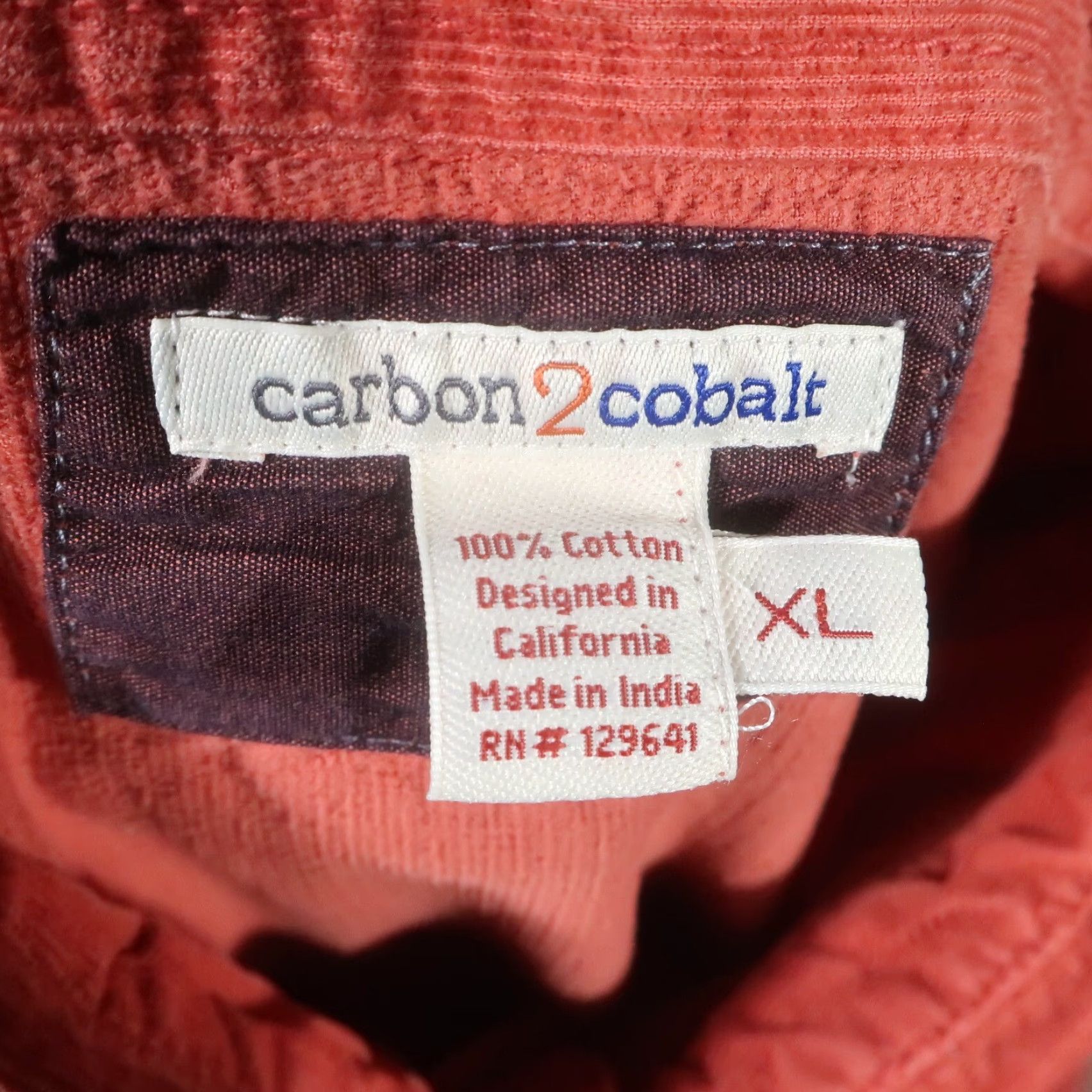 Carbon2Cobalt VINTAGE Carbon 2 Cobalt Corduroy Shirt Men XL Button Front Brick Red Aztec EUC Size US XL / EU 56 / 4 - 4 Thumbnail