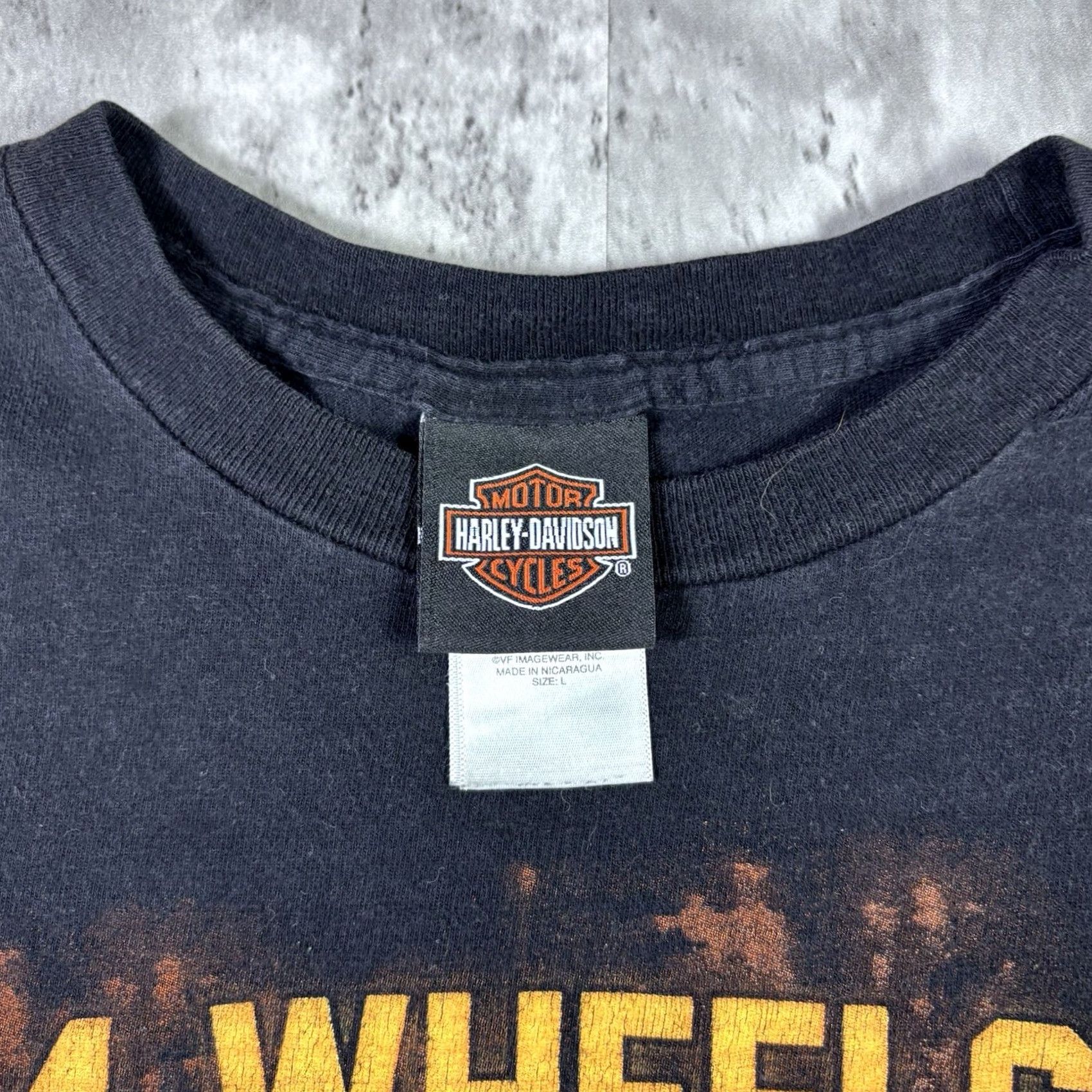 Harley Davidson VINTAGE Harley-Davidson T Shirt Biker Motorcycle Graphic Print Short Sleeve Crew Neck Double-Sided Black L Mens Size US L / EU 52-54 / 3 - 5 Thumbnail