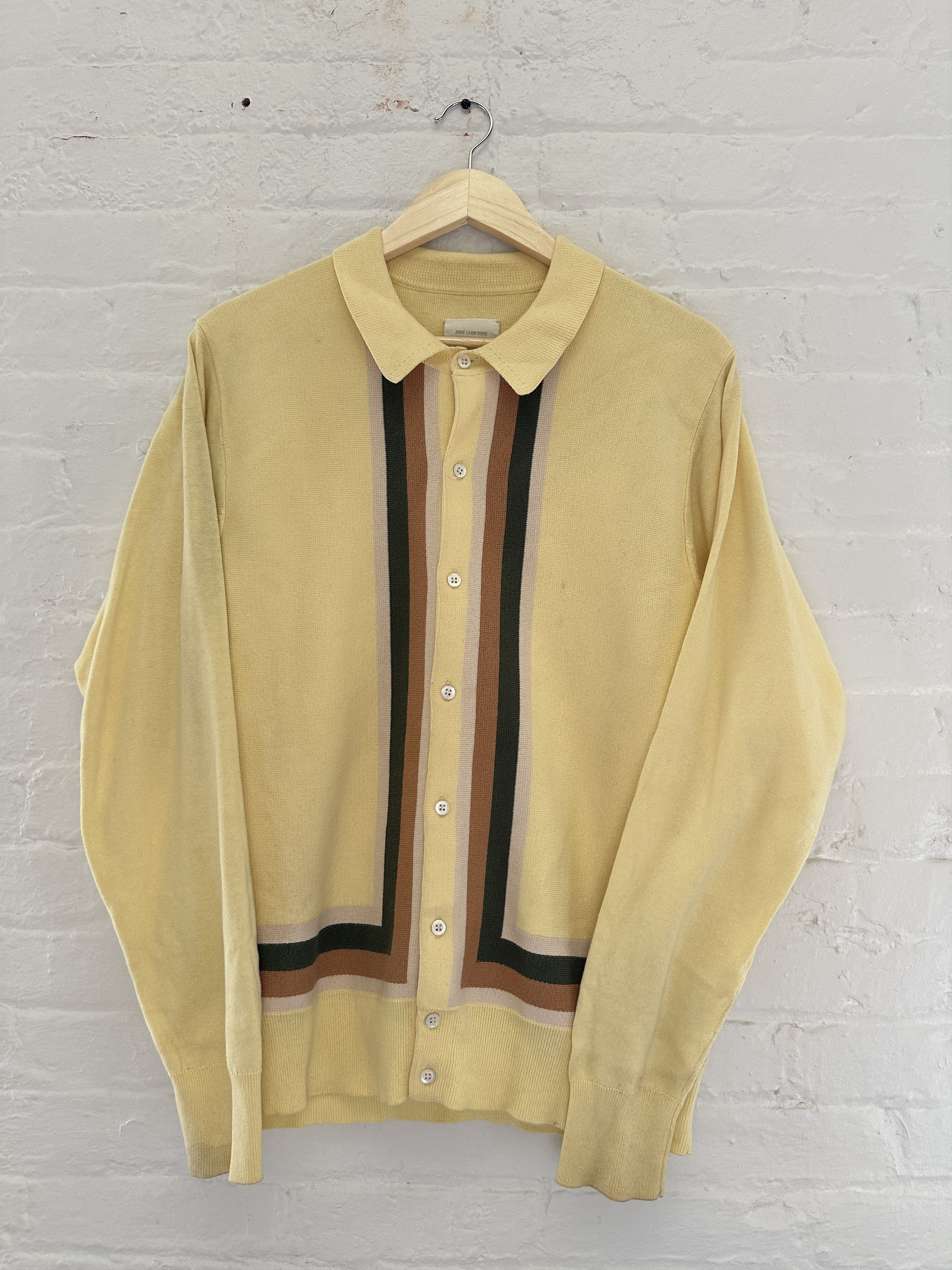 Aime Leon Dore ALD / Porsche 356 Cardigan size small navy yellow