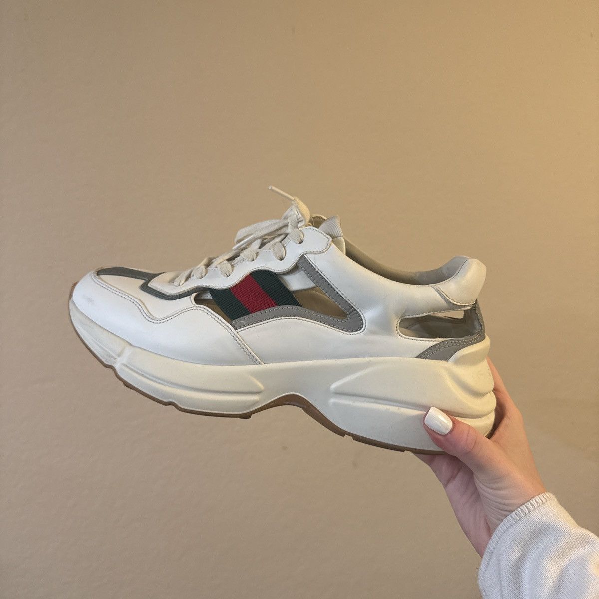 Gucci Gucci Rhyton Cutout Sneakers Size US 7.5 / EU 40-41 - 1 Thumbnail