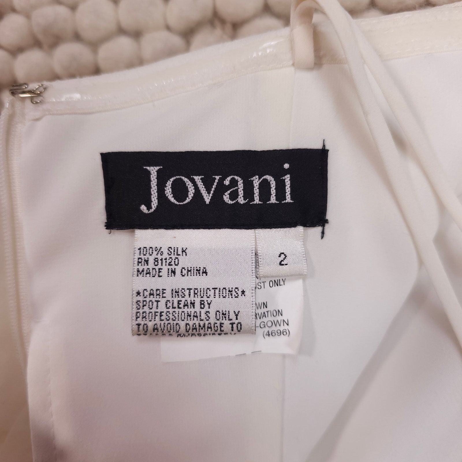 Other Jovani 100% Silk Strapless Mini Bubble Dress White Sz 2 Size XS / US 0-2 / IT 36-38 - 8 Thumbnail