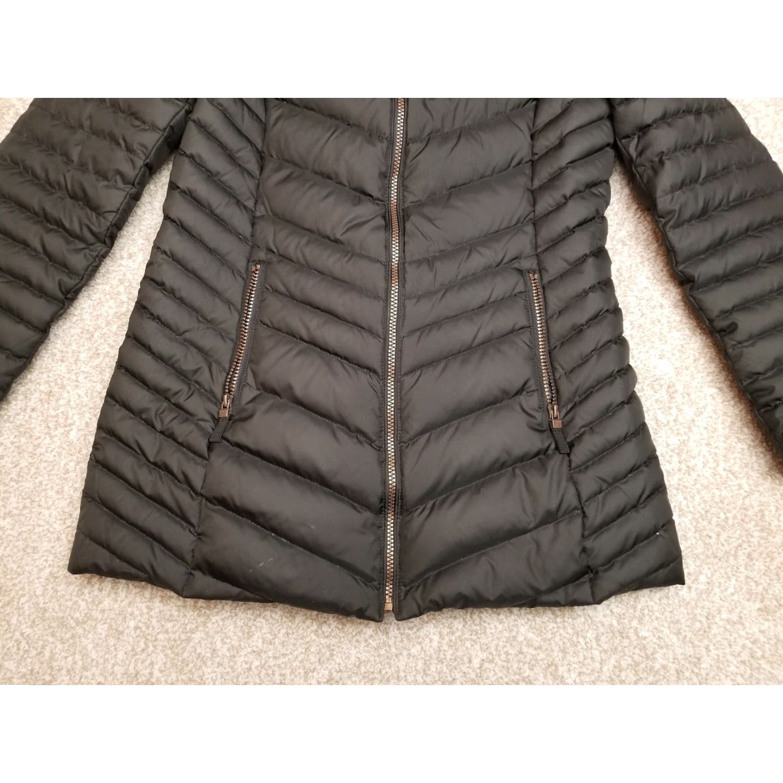 Vintage Sienastudio Puffer Jacket Womens Small Black Down Quilted Insulated Parka Size S / US 4 / IT 40 - 4 Thumbnail