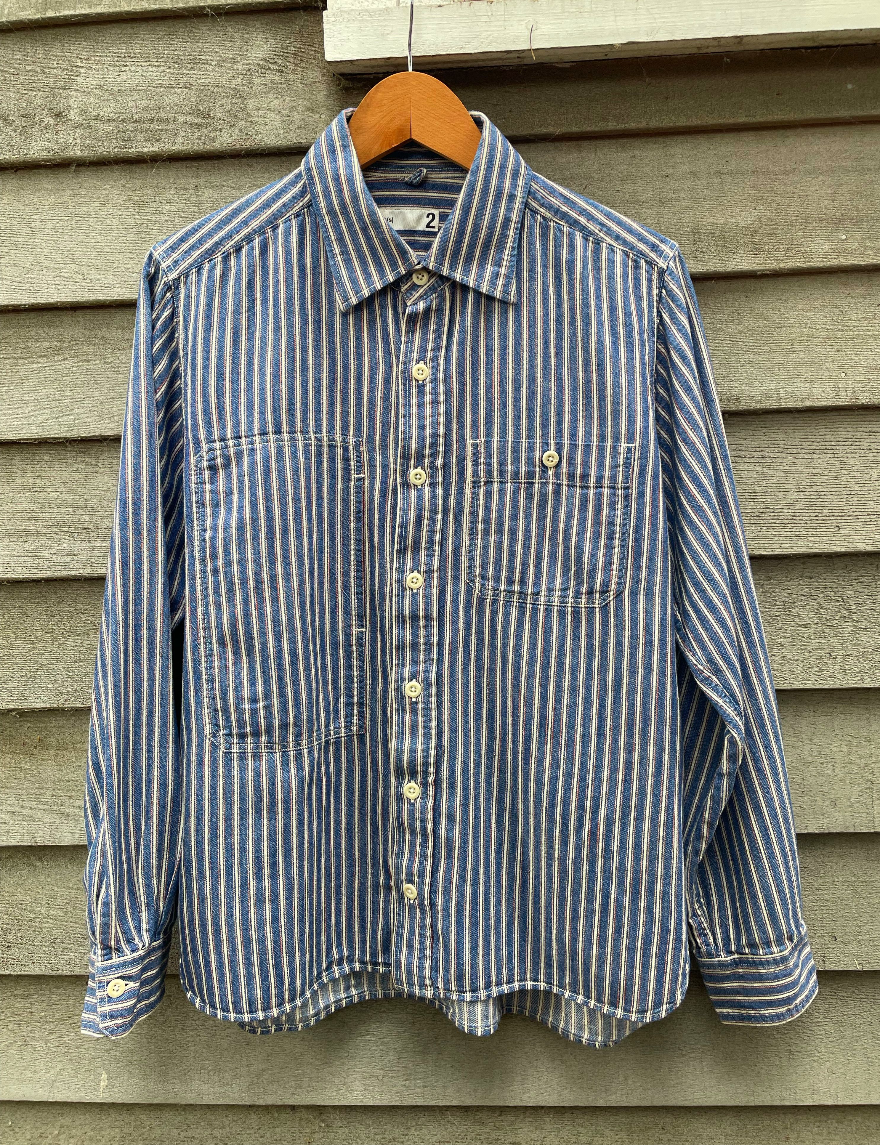 Ts(S) Lightweight Chambray Striped Work Shirt Size US M / EU 48-50 / 2 - 1 Thumbnail