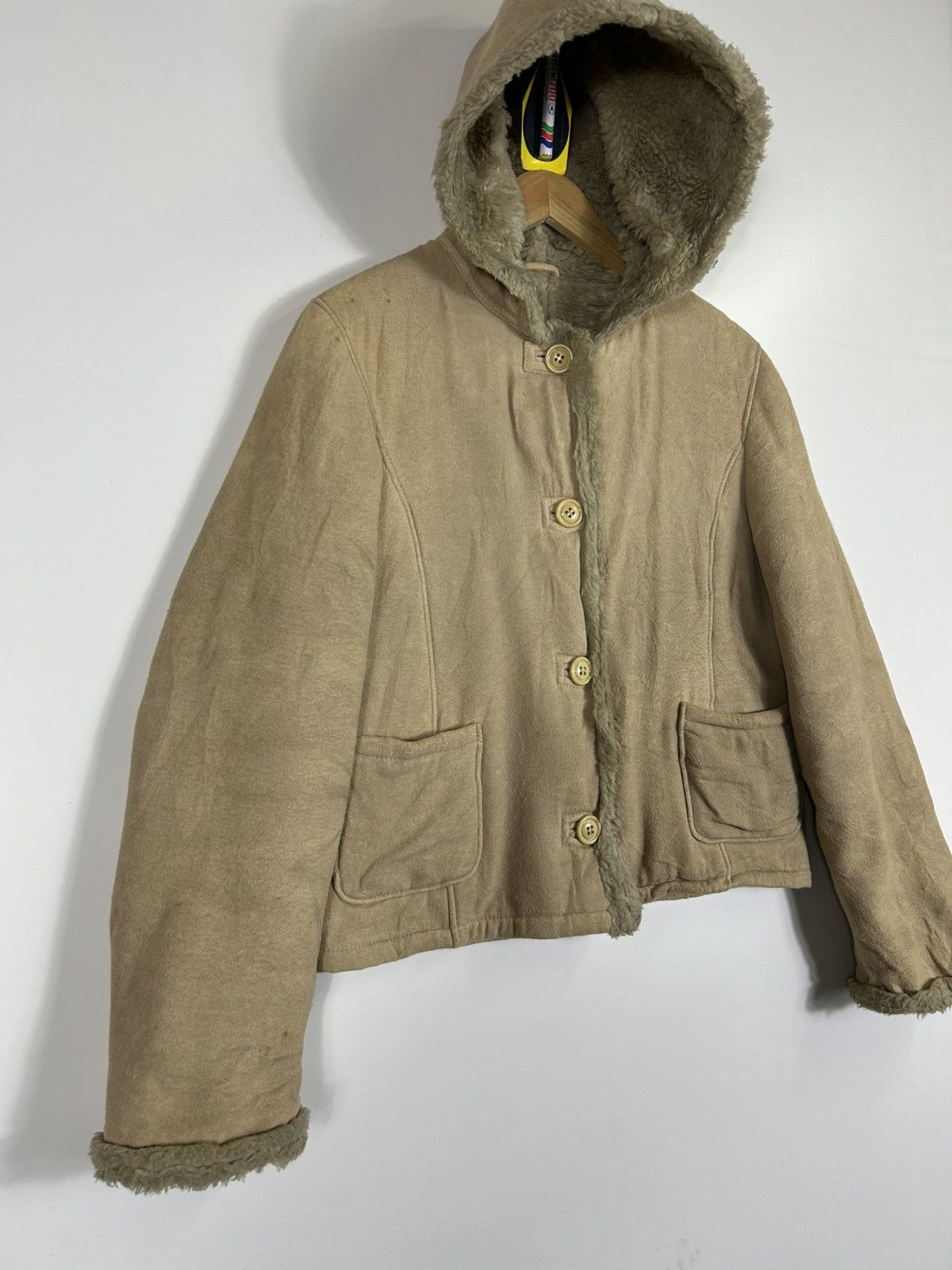 Japanese Brand 🔥Luxury ANAYI Japan Hooded Button Cropped Jacket Size M / US 6-8 / IT 42-44 - 2 Thumbnail