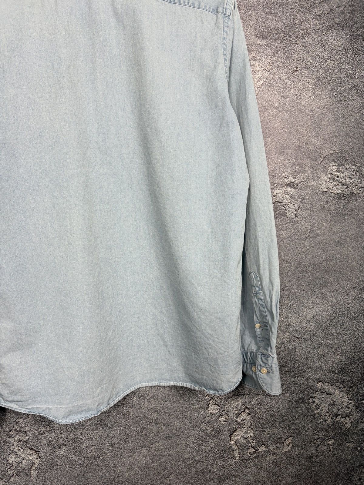 Suitsupply Suittsupply Egyptian Cotton Denim Classic Shirt Size M Size US M / EU 48-50 / 2 - 16 Thumbnail