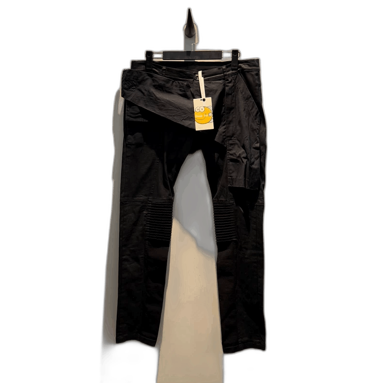 Rick Owens rickowens rare oblique front moto pants-2508 Size US 44 / EU 60 - 1 Thumbnail