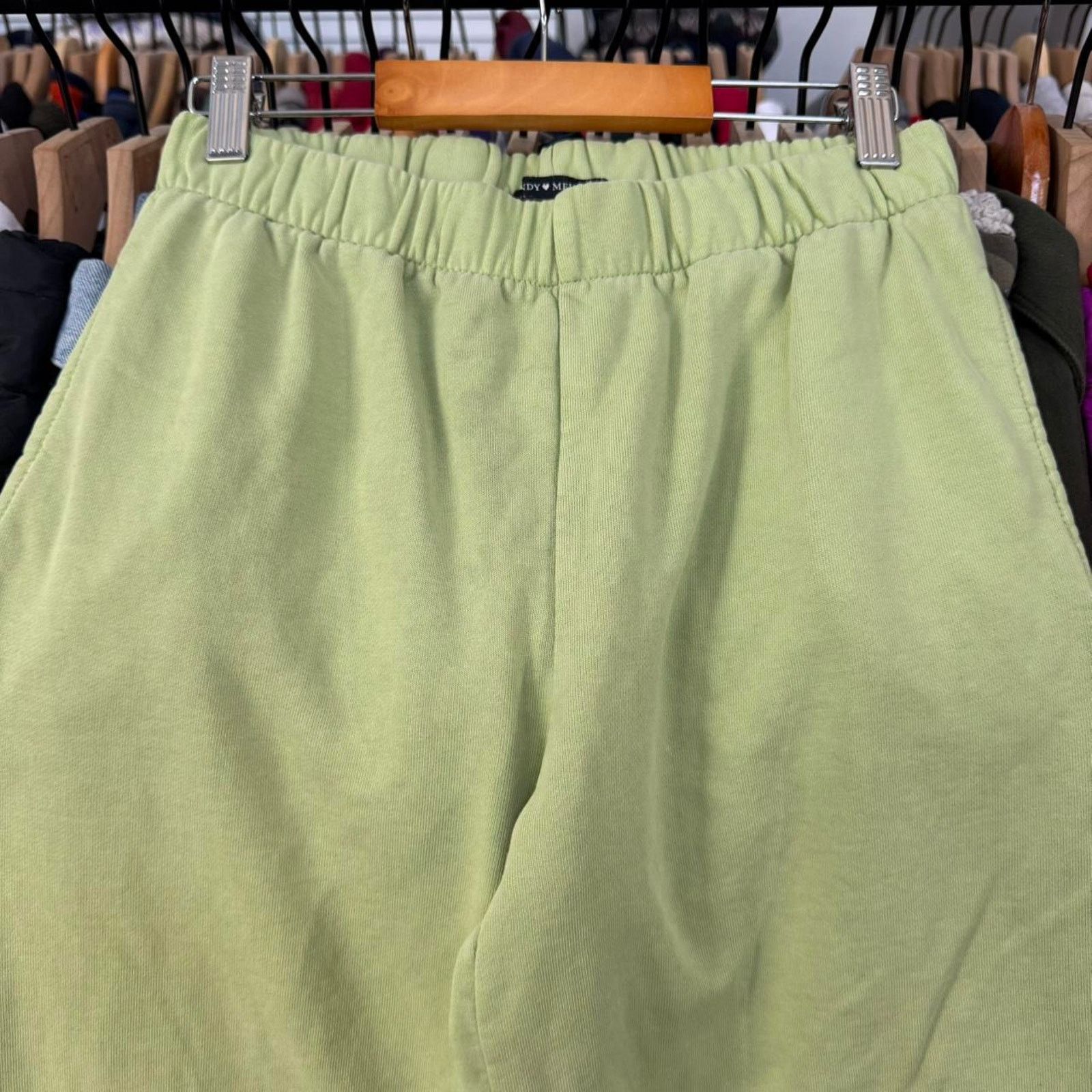 Brandy Melville Brandy Melville Women’s Key Lime Green Sweat Pants Joggers Size 28" / US 6 / IT 42 - 2 Thumbnail