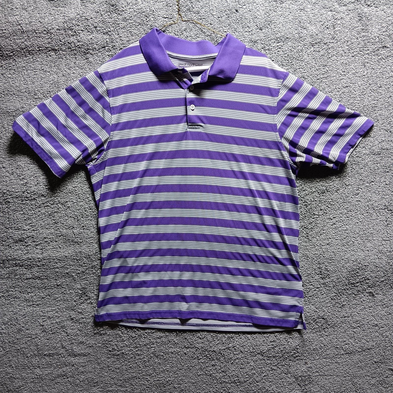 Great Northwest Great Northwest Men’s Polo XL Purple Striped Classic Fit Size US XL / EU 56 / 4 - 1 Thumbnail
