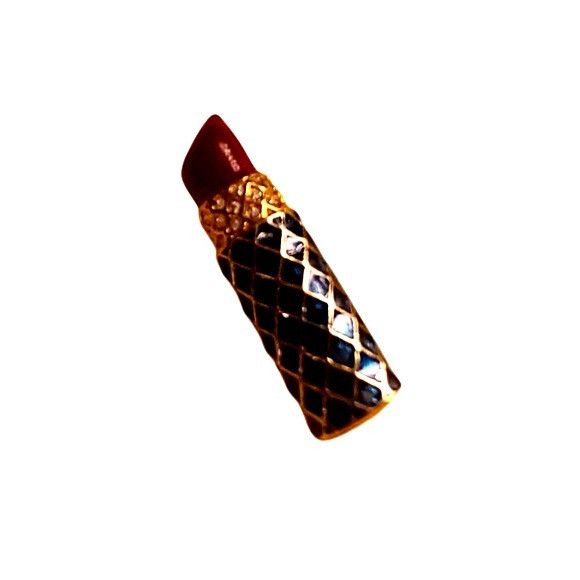 Other Vintage Gold & Blue Enamel Lipstick Pin Brooch With Red Tip Size ONE SIZE - 1 Thumbnail