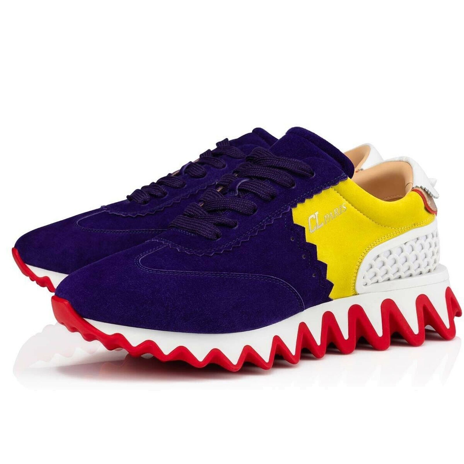 Christian Louboutin Christian Louboutin Blue Red Platform Low Top Sneaker 43 10 Size US 10 / EU 43 - 1 Thumbnail