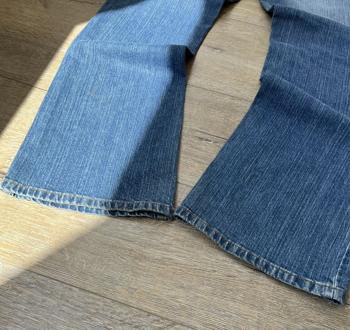 Hysteric Glamour CRAZY IF SIX WAS NINE STYLE FLARED Y2K JEANS Size US 32 / EU 48 - 2 Thumbnail