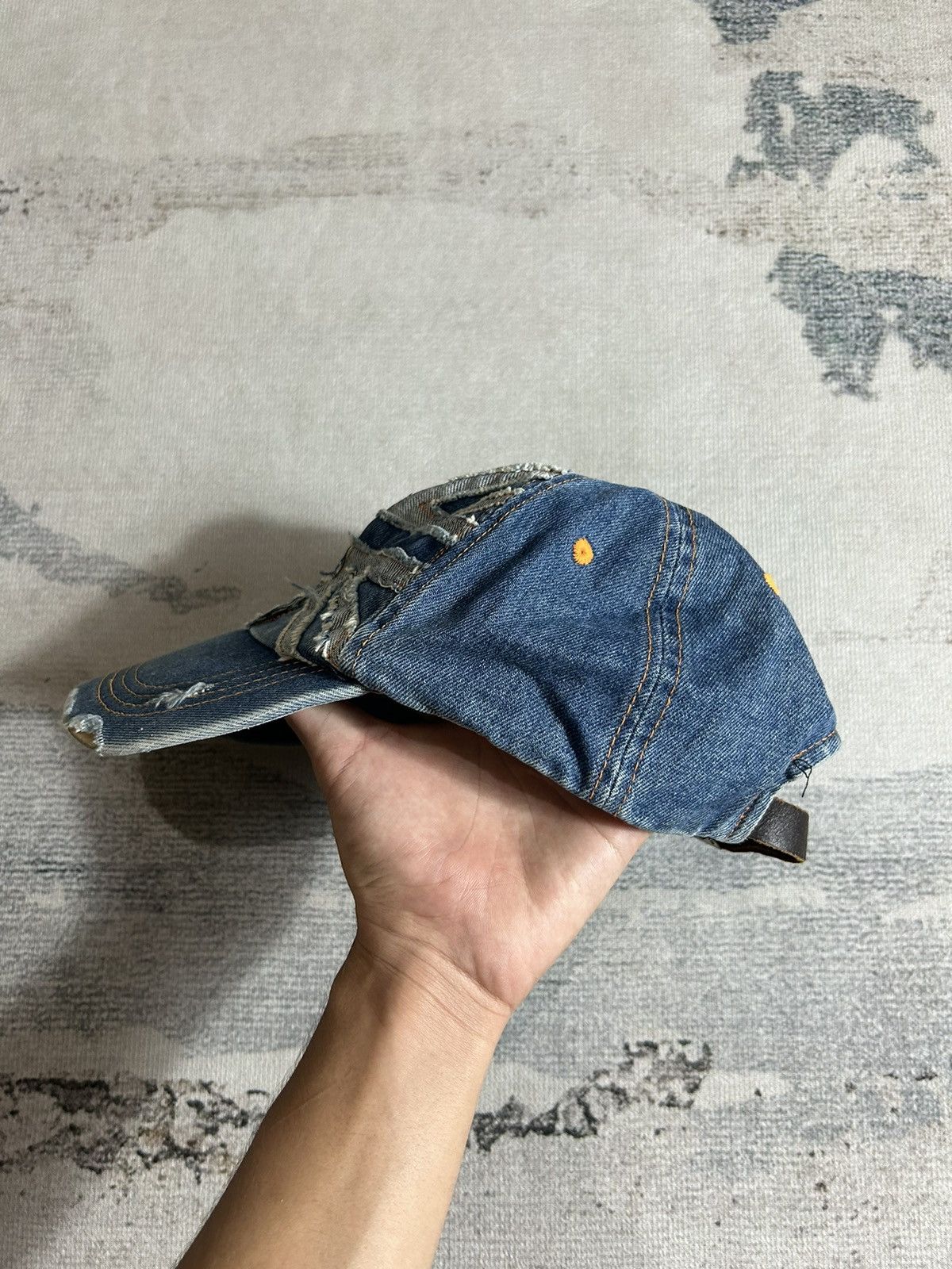 If Six Was Nine × Japanese Brand Japanese Paerangi Y2k Distressed Denim Hat Size ONE SIZE - 3 Thumbnail