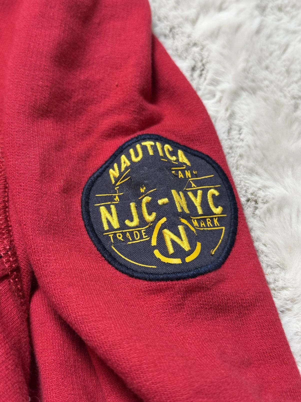 Nautica Nautica Jeans Co Colorblock Hoodie Big Logo Patch – Size M Size US M / EU 48-50 / 2 - 4 Thumbnail