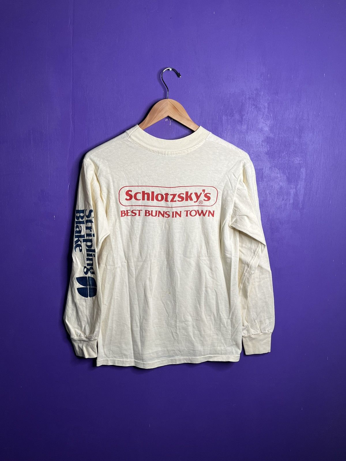 Vintage Vintage 1986 Schlotzskys bun run long-sleeve t-shirt Size US S / EU 44-46 / 1 - 2 Thumbnail