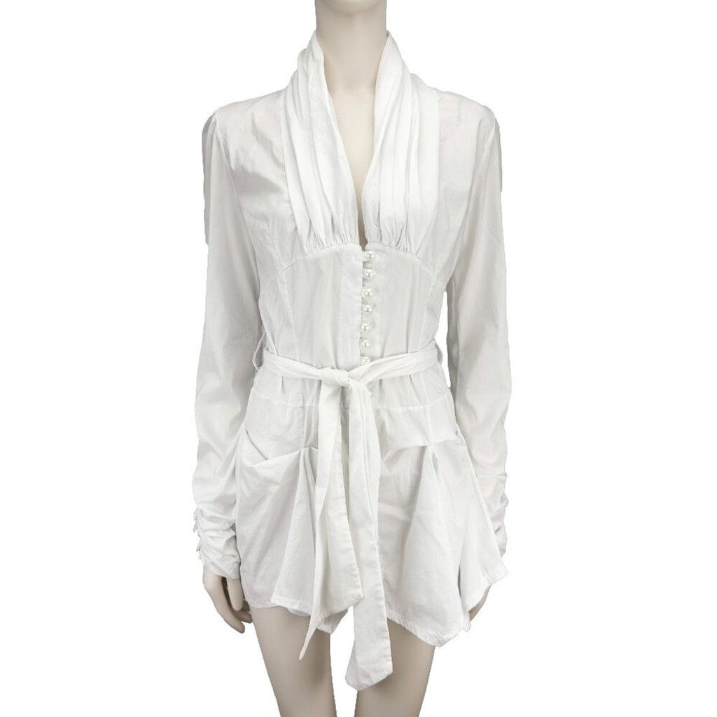 Other NWOT Gothic Renaissance Corset Blouse Witchy Shirt Dress M Size XL / US 12-14 / IT 48-50 - 2 Thumbnail