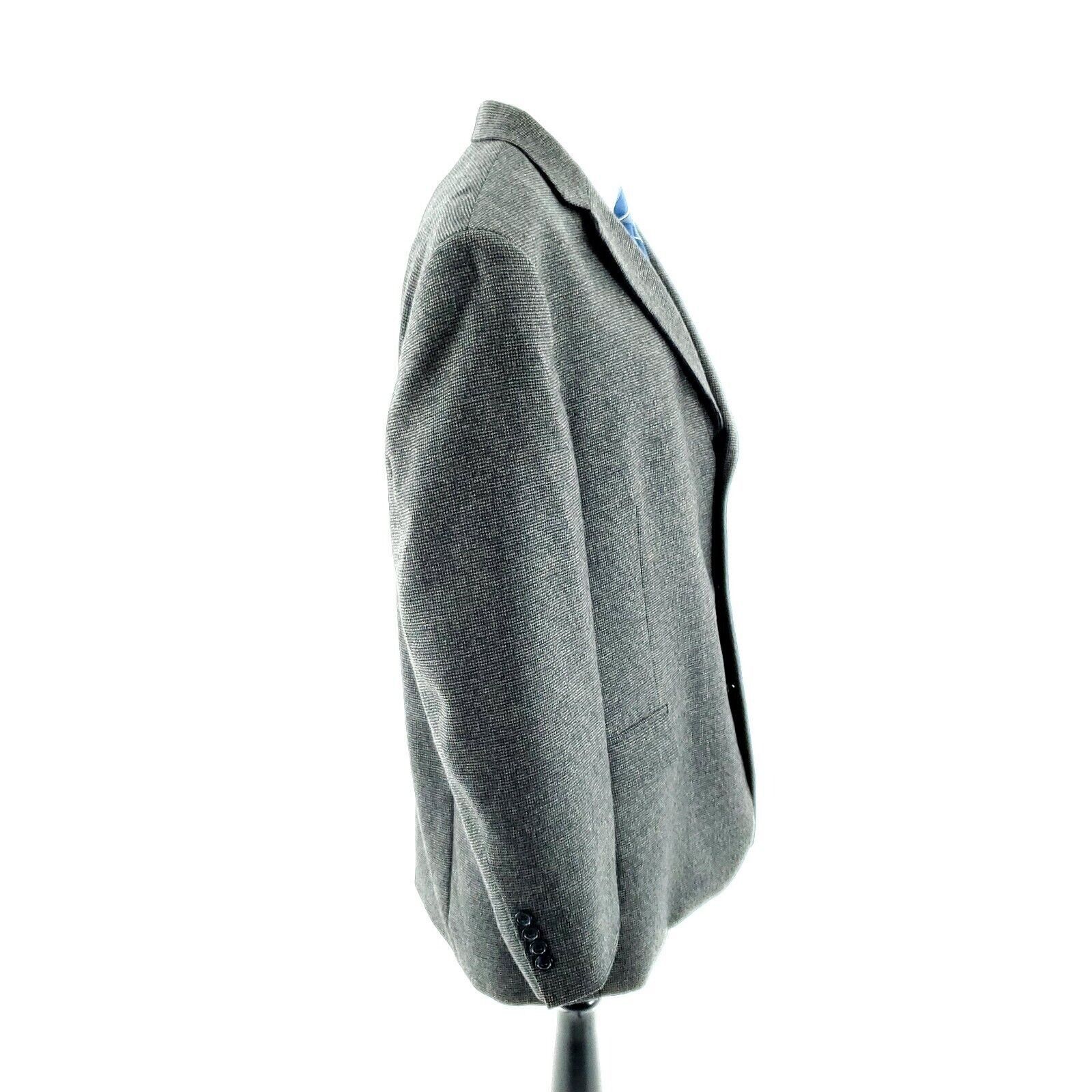 Stafford Stafford Essentials Tweed Wool 3 Button Sport Coat 46L Gray Size 46L - 6 Thumbnail