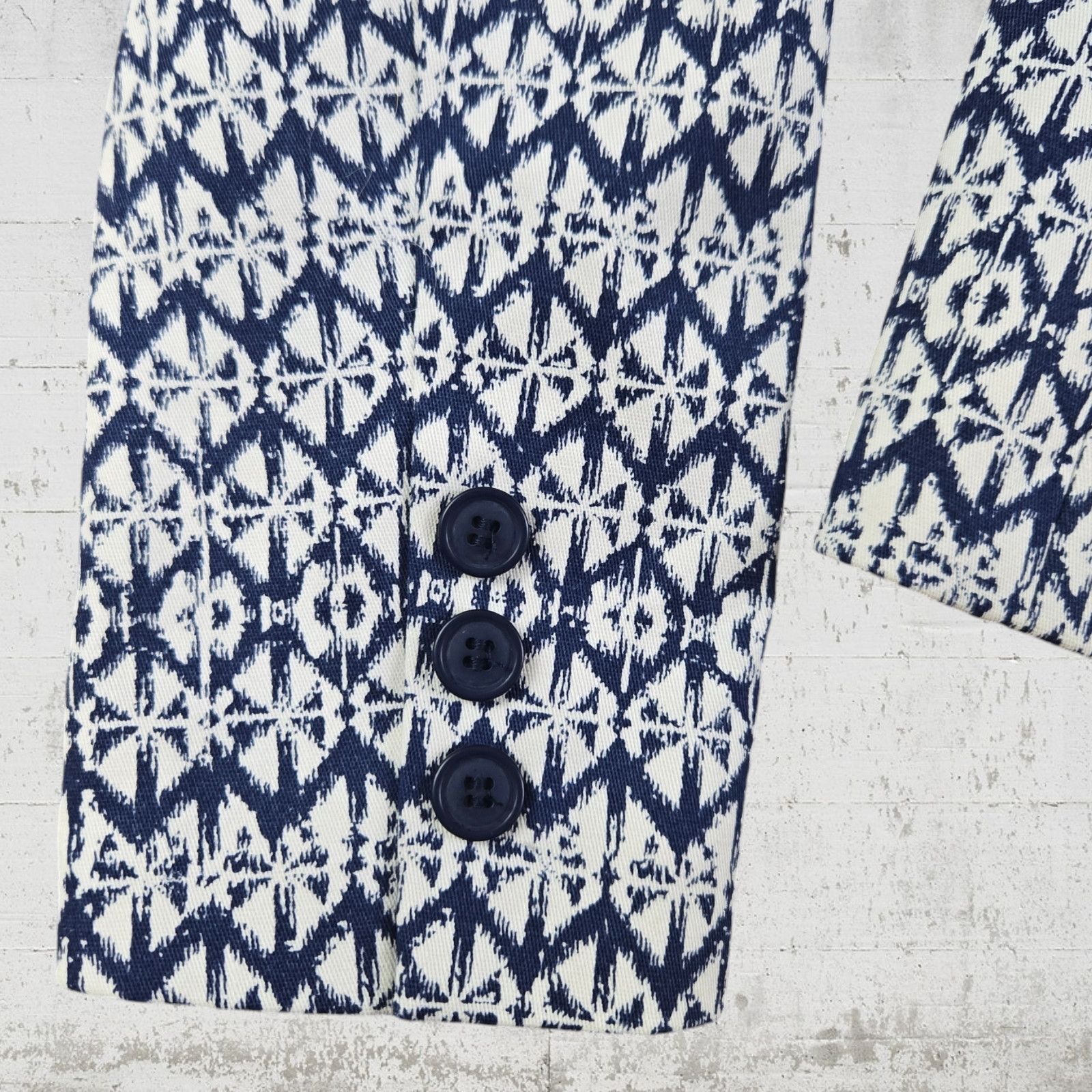 Other Navy White Geometric Blazer Jacket Size 2 Size XS / US 0-2 / IT 36-38 - 5 Thumbnail