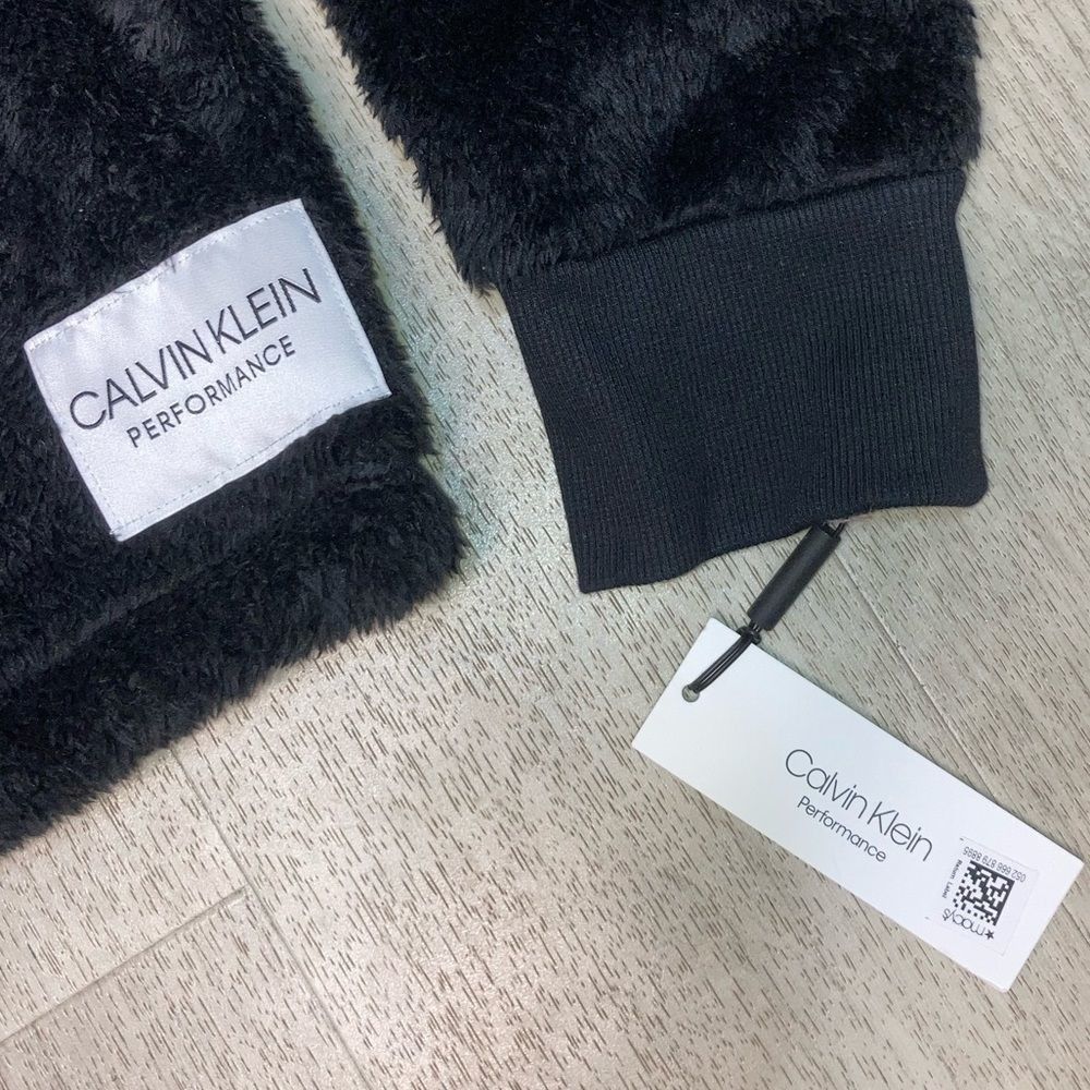 Calvin Klein Calvin Klein Performance, Black Cropped Sherpa Fleece 1/4 Zi Size XXL / US 16-18 / IT 52-54 - 10 Thumbnail