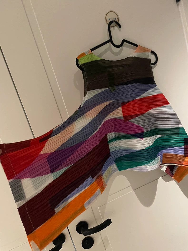 Issey Miyake Issey Miyake size:3 Red, black, green and blue patchwork d Size XS / US 0-2 / IT 36-38 - 5 Thumbnail