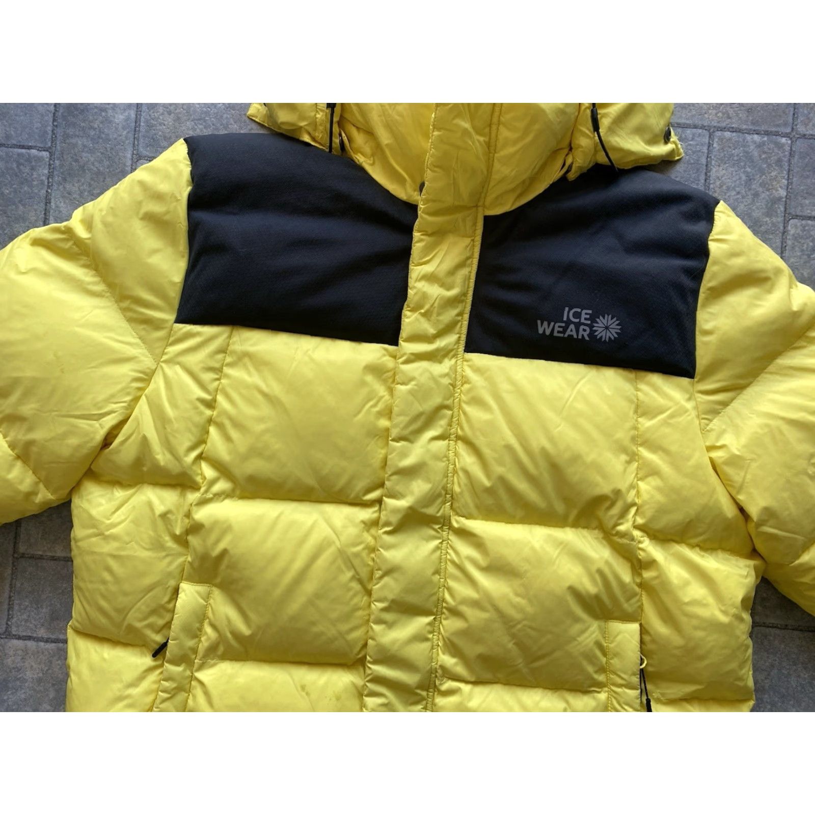 Vintage VINTAGE Icewear Duck Down Puffer Jacket Coat Men’s L Yellow Black Flaws Wear Pockets Hooded Nylon Down Coat Mens Size US L / EU 52-54 / 3 - 4 Thumbnail