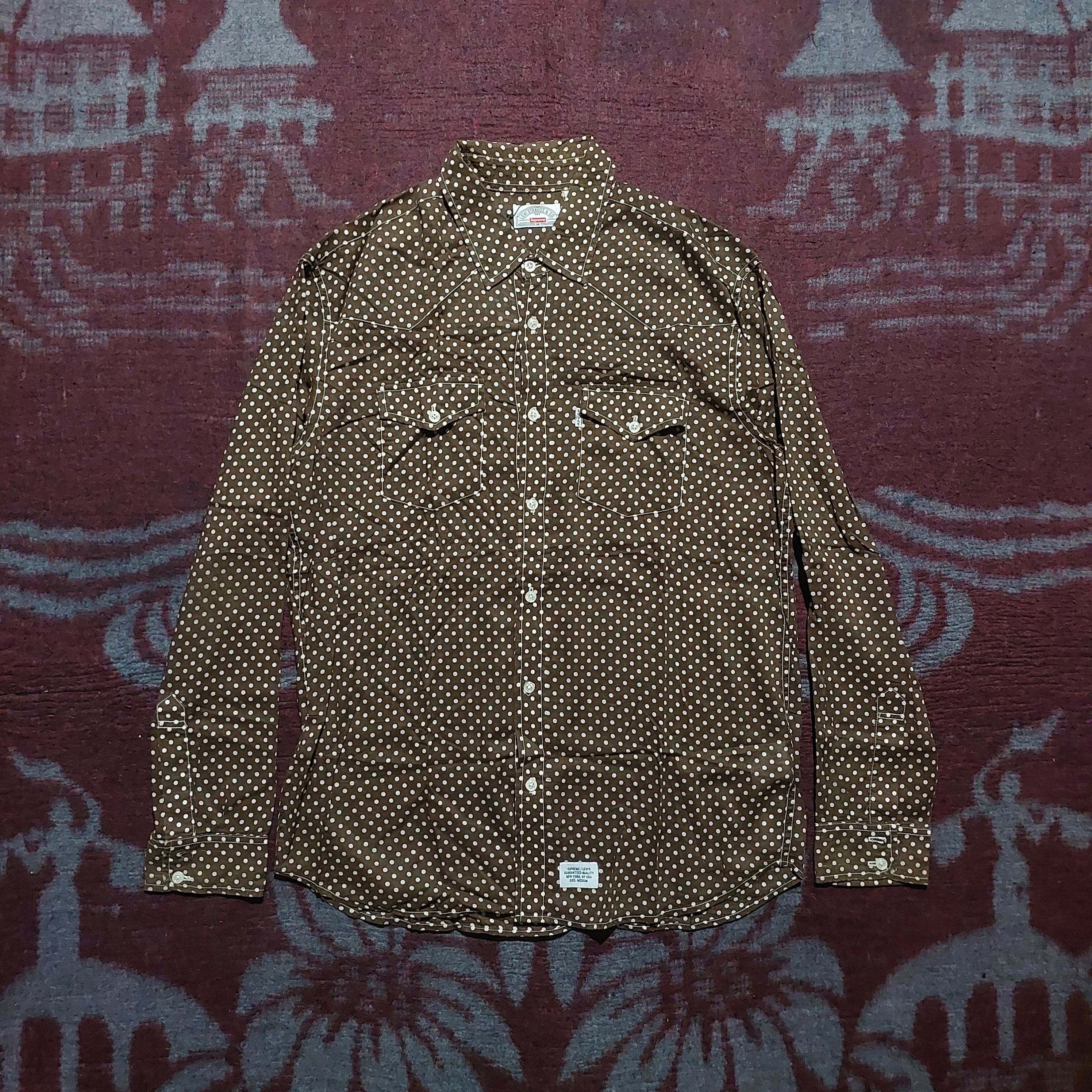 Levi's × Supreme Levi's x supreme western polka brown shirt Size US M / EU 48-50 / 2 - 1 Thumbnail