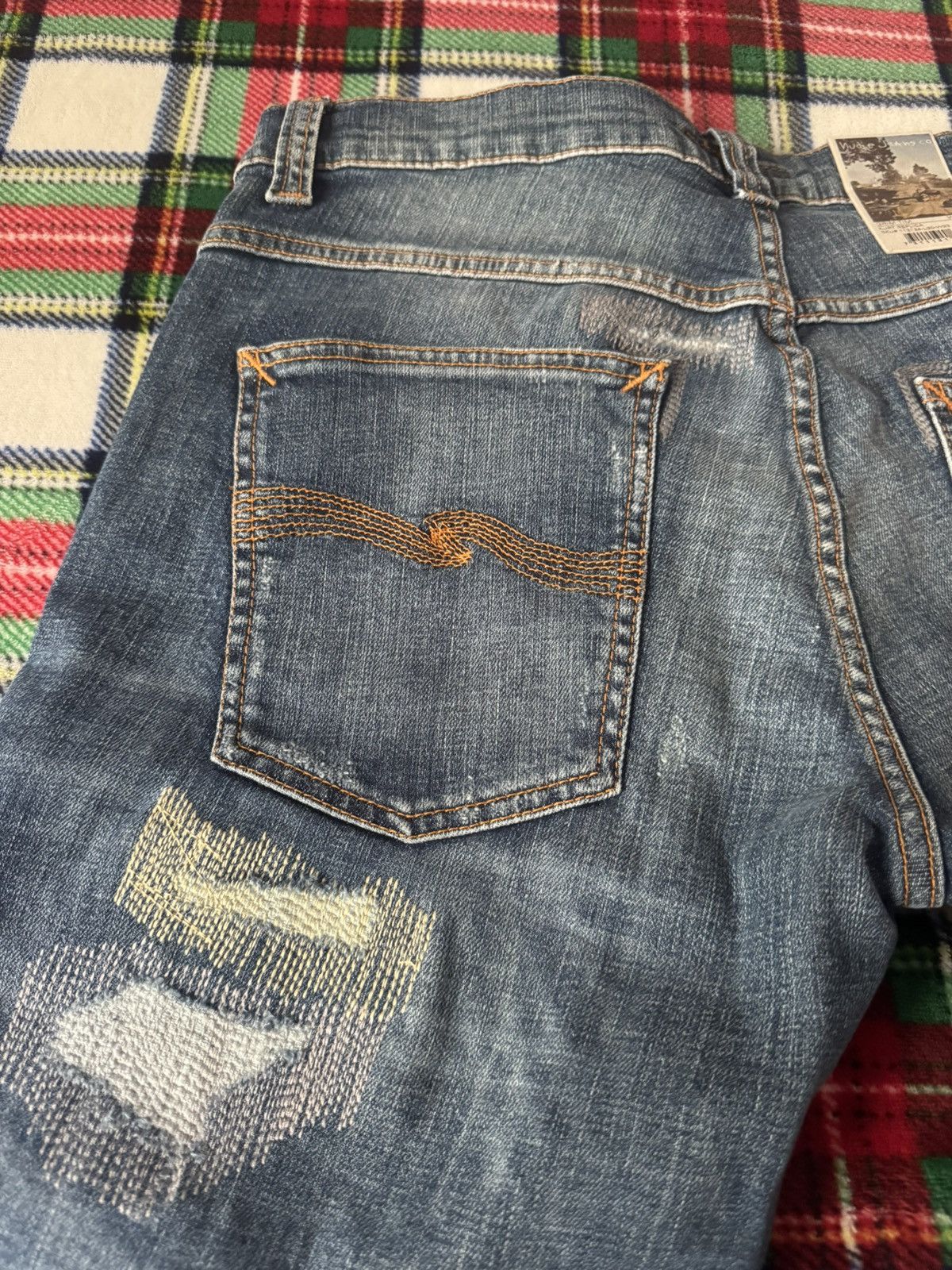 Nudie Jeans Nudie Jeans Grim Tim Distressed Jeans Size US 33 - 6 Thumbnail