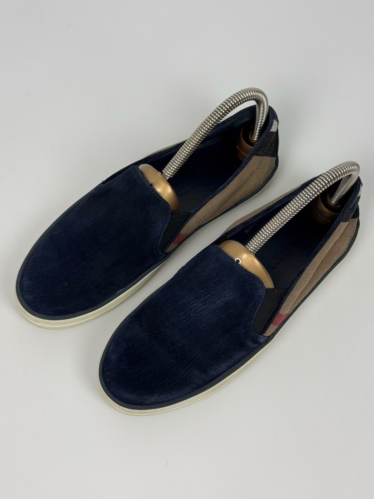 Burberry Faded Burberry Nova Check Suede Slip On Shoes Size US 5 / EU 37 - 3 Thumbnail