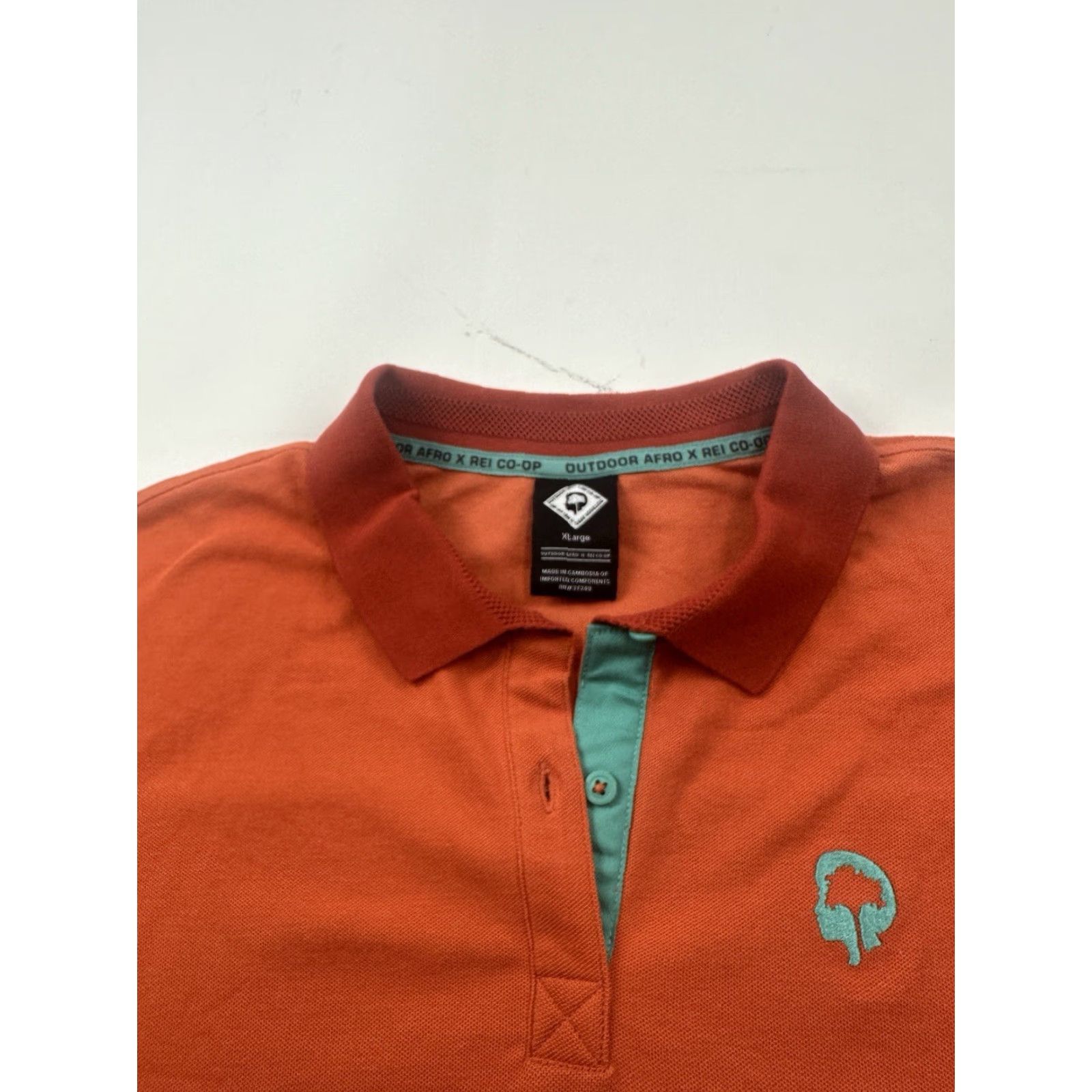 Vintage REI Shirt Womens XL Orange Polo Short Sleeve Cropped Outdoors Co-Op Size XL / US 12-14 / IT 48-50 - 4 Thumbnail