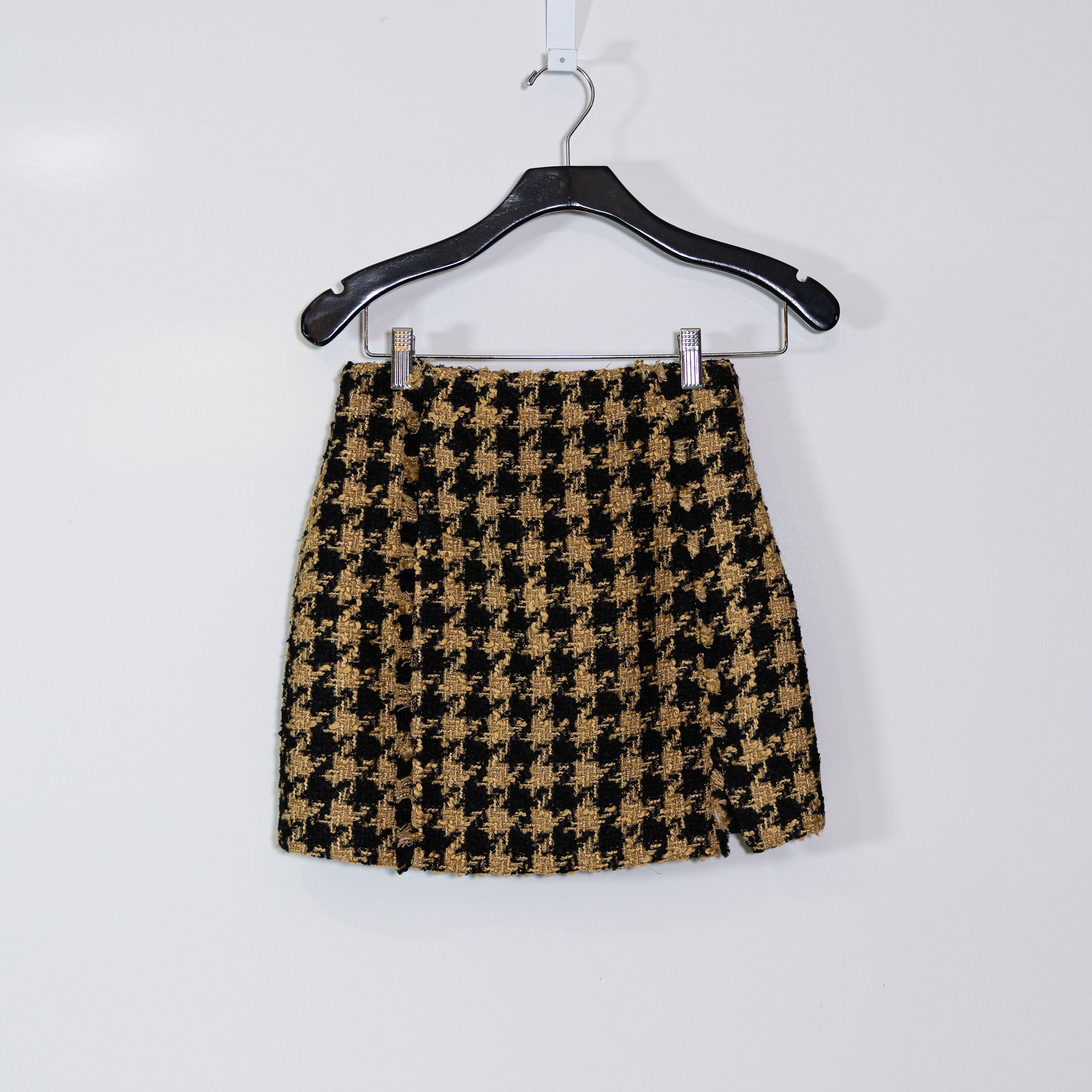 Zara Zara Black Brown Houndstooth Textured Knit Size 25" / US 0 / IT 36 - 1 Thumbnail