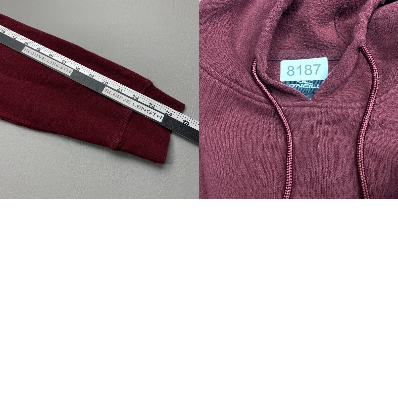 O'Neill O'NEILL Hoodie Large Maroon Pullover Hooded Logo Back Drawstring - Large Standard Fit - Men - Size L Size US L / EU 52-54 / 3 - 9 Thumbnail