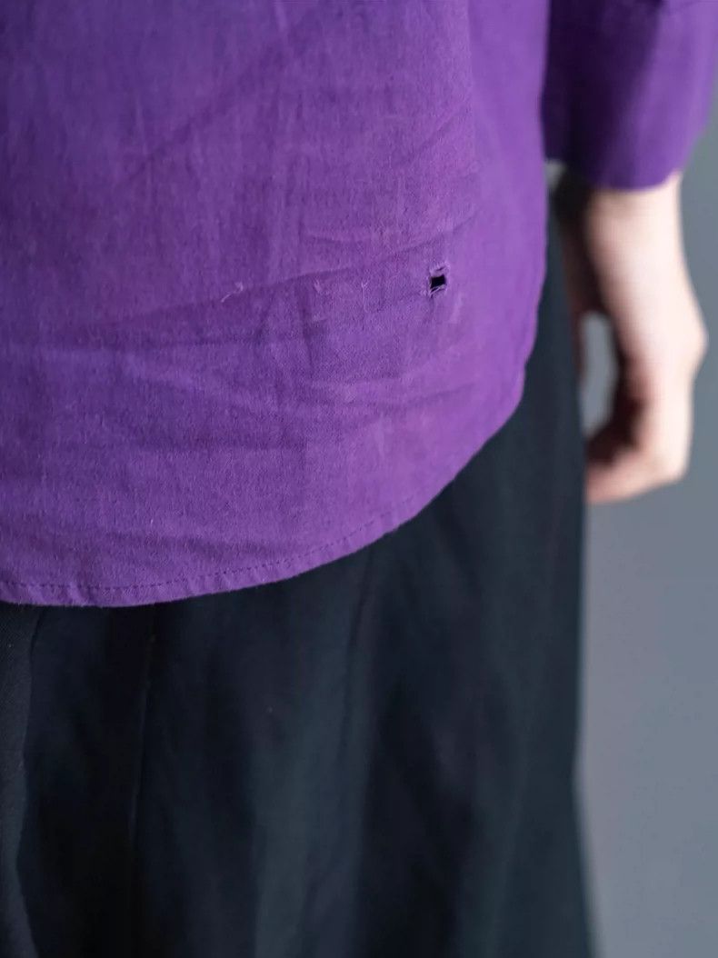 Kenzo KENZO Vintage purple small round neck shirt in early days Size M / US 6-8 / IT 42-44 - 8 Thumbnail