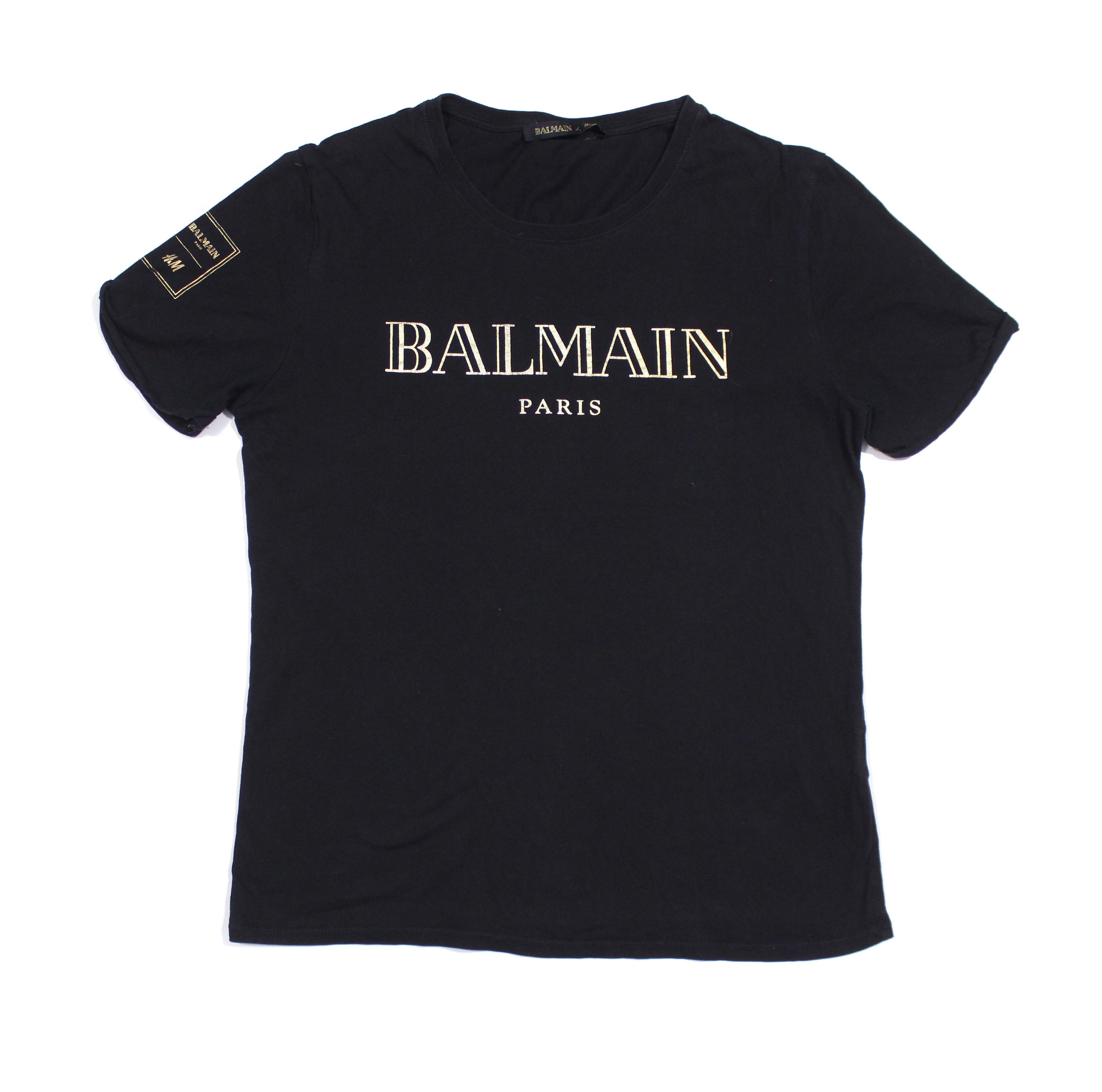 Balmain × H&M Big Logo T-Shirt Size S / US 4 / IT 40 - 1 Thumbnail