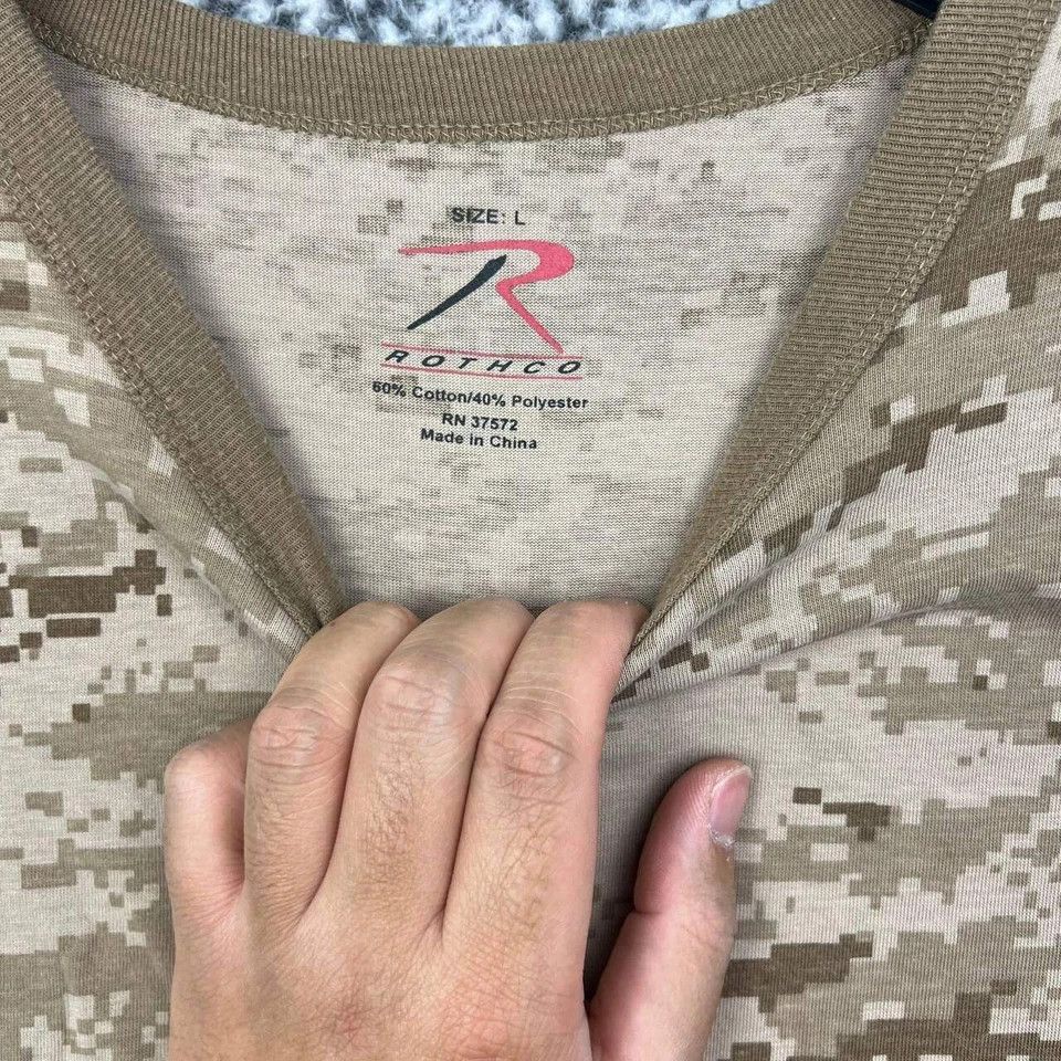 Rothco Rothco Shirt Men Desert Camo Military Pullover Crew Neck L Size US L / EU 52-54 / 3 - 3 Thumbnail