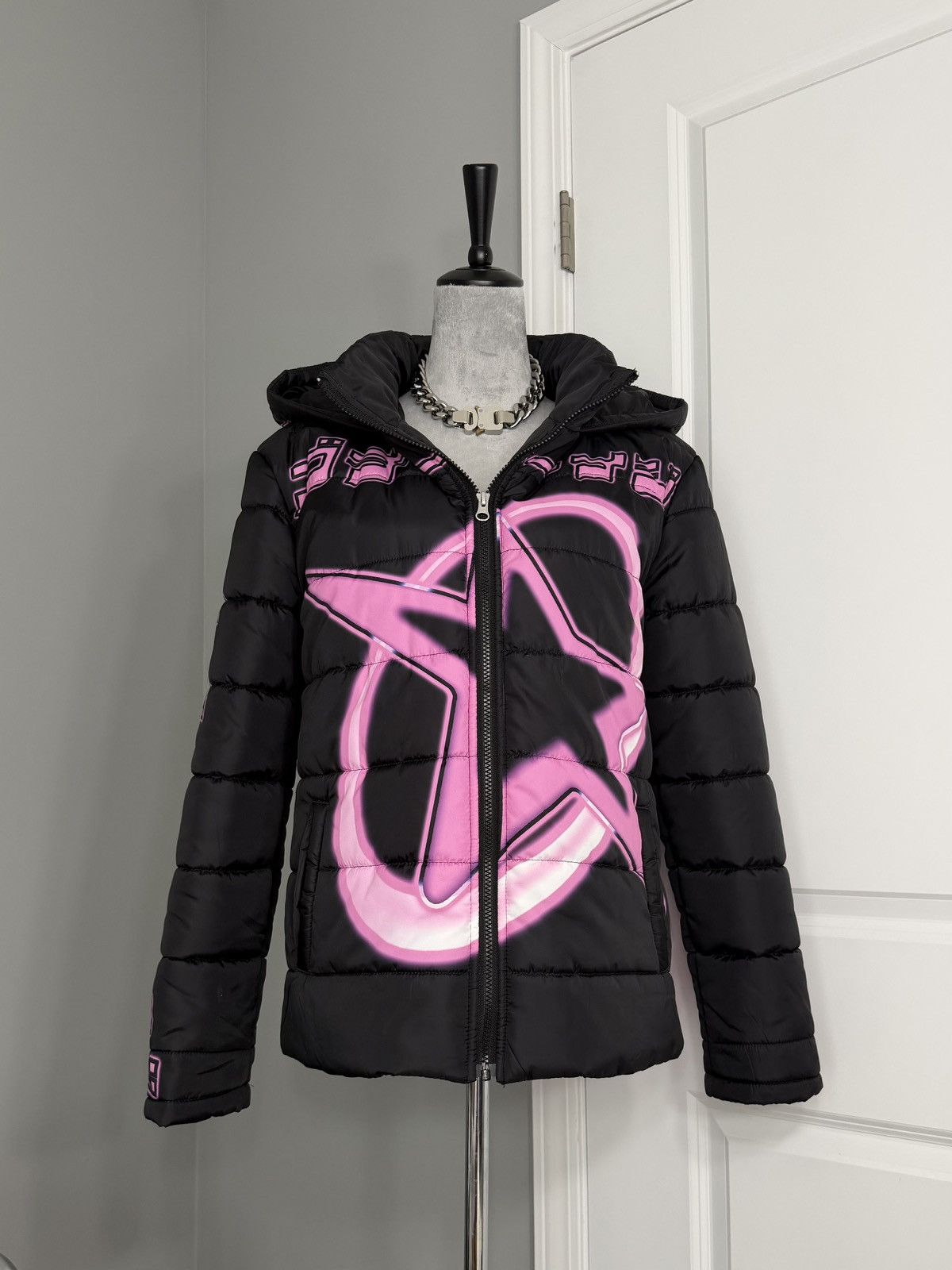 Other Shadow Banned Y2K KINSHI Puffer Jacket Pink (M) Size US M / EU 48-50 / 2 - 2 Thumbnail