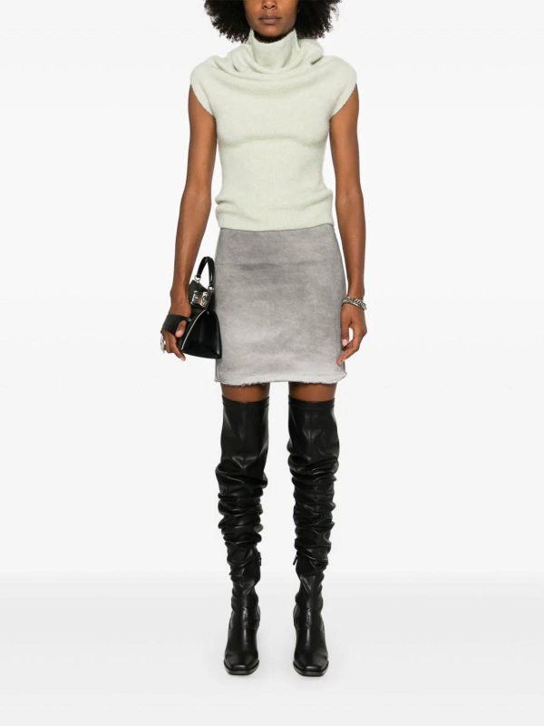 Rick Owens o1y0126 Turtleneck Sweater in Light Green Size S / US 4 / IT 40 - 4 Thumbnail