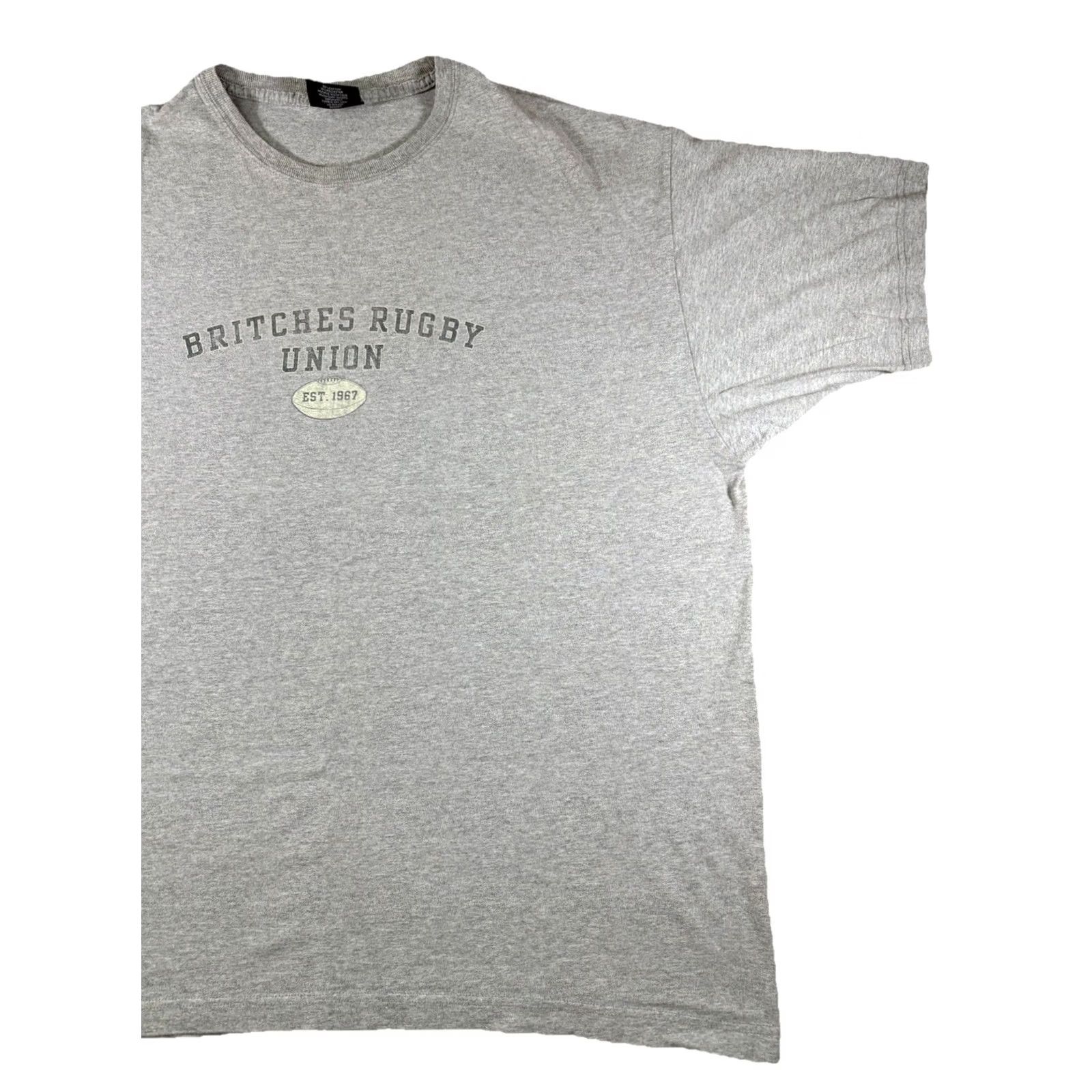 Vintage VINTAGE Britches Rugby Union Graphic Short Sleeve T-Shirt Grey Men’s Size XXXL Size US XXL / EU 58 / 5 - 5 Thumbnail
