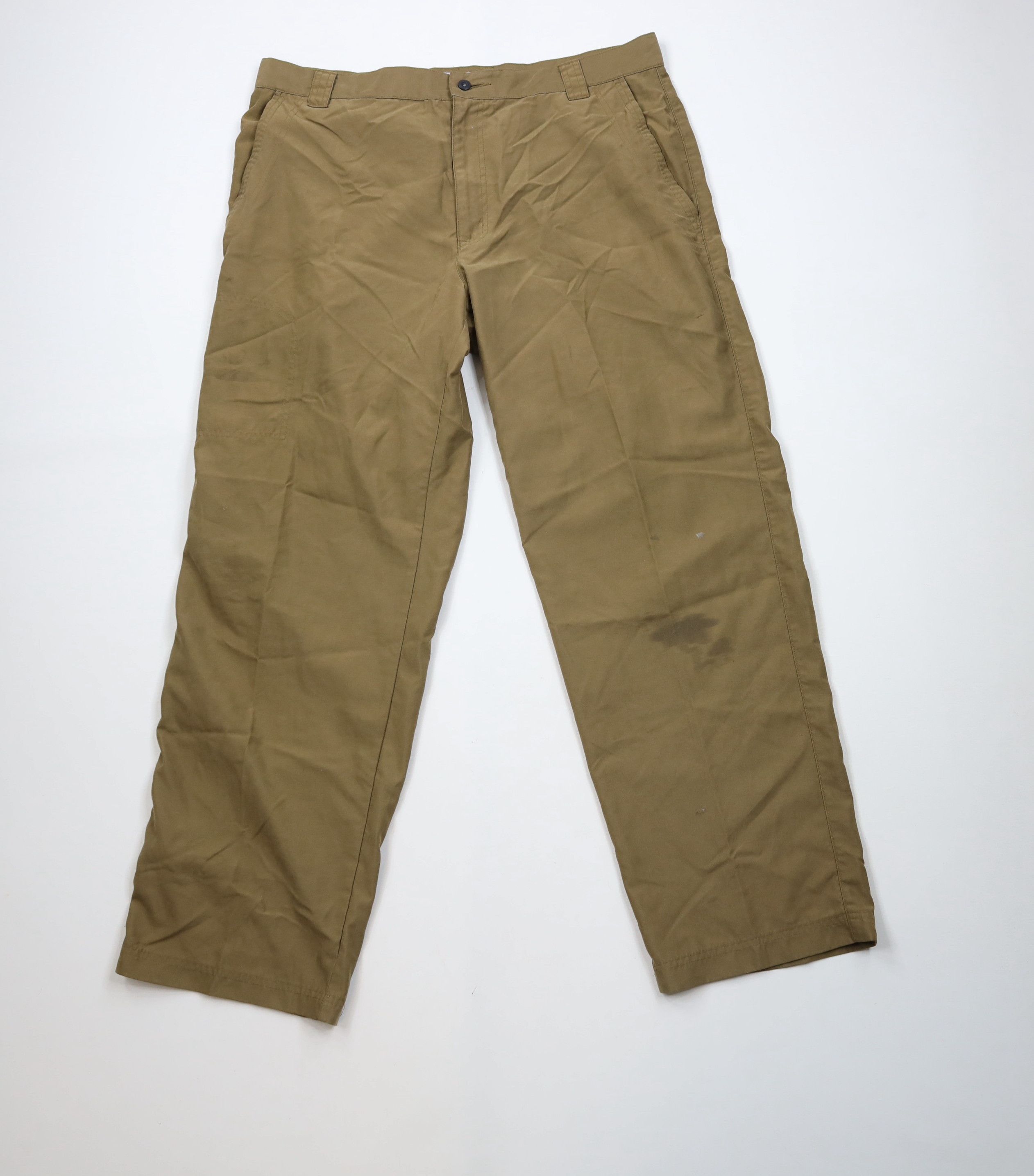 Columbia × Vintage Vintage Columbia Spell Out Wide Leg Microfiber Pants Brown Size US 40 / EU 56 - 1 Thumbnail