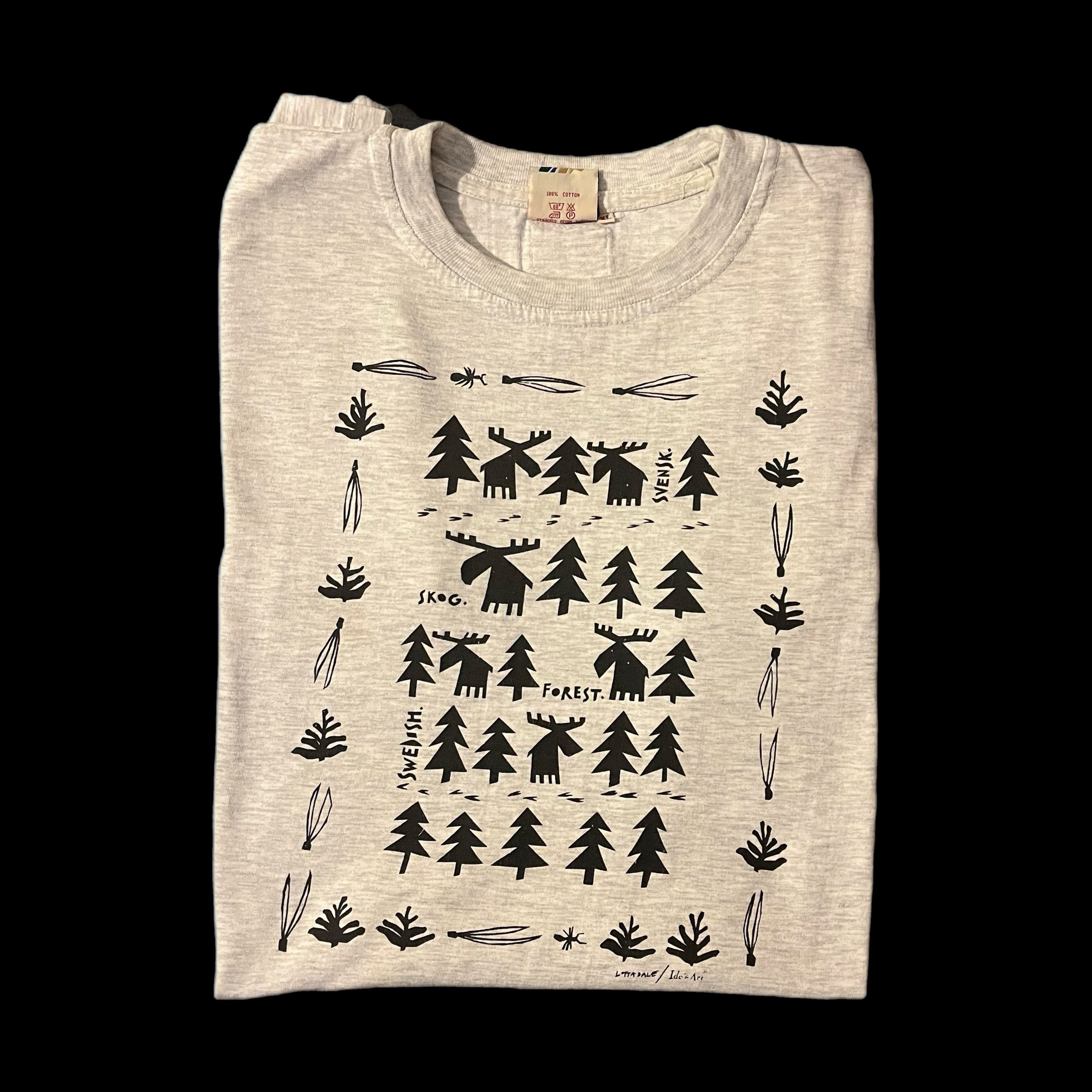 Vintage Vintage 00s Swedish Forest Trees Moose Silhouette Tee Size US XL / EU 56 / 4 - 1 Thumbnail