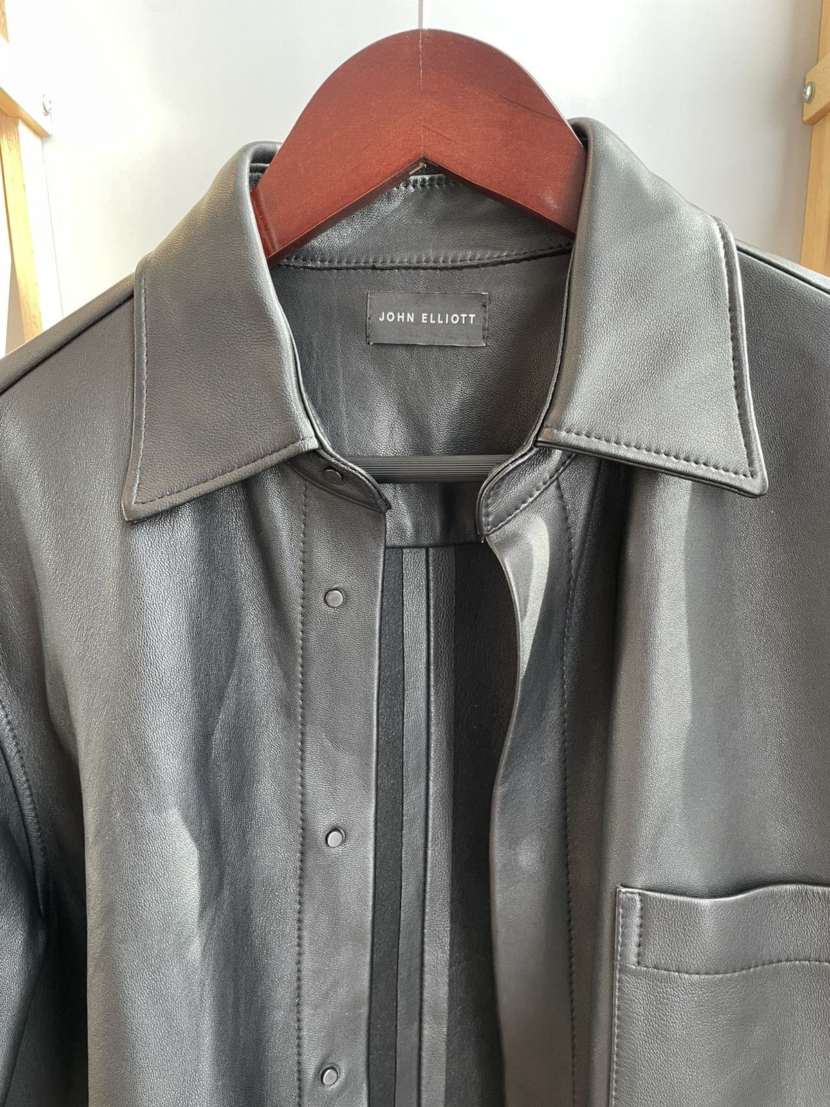 John Elliott John Elliott Black Leather Cloak Sz1/S Size US S / EU 44-46 / 1 - 3 Thumbnail
