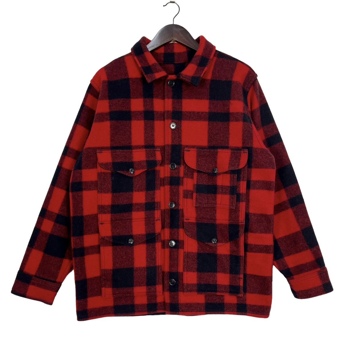 Filson 90s Vintage Filson Makinaw Cruiser Plaid Wool Jacket US 42 Size US L / EU 52-54 / 3 - 1 Thumbnail