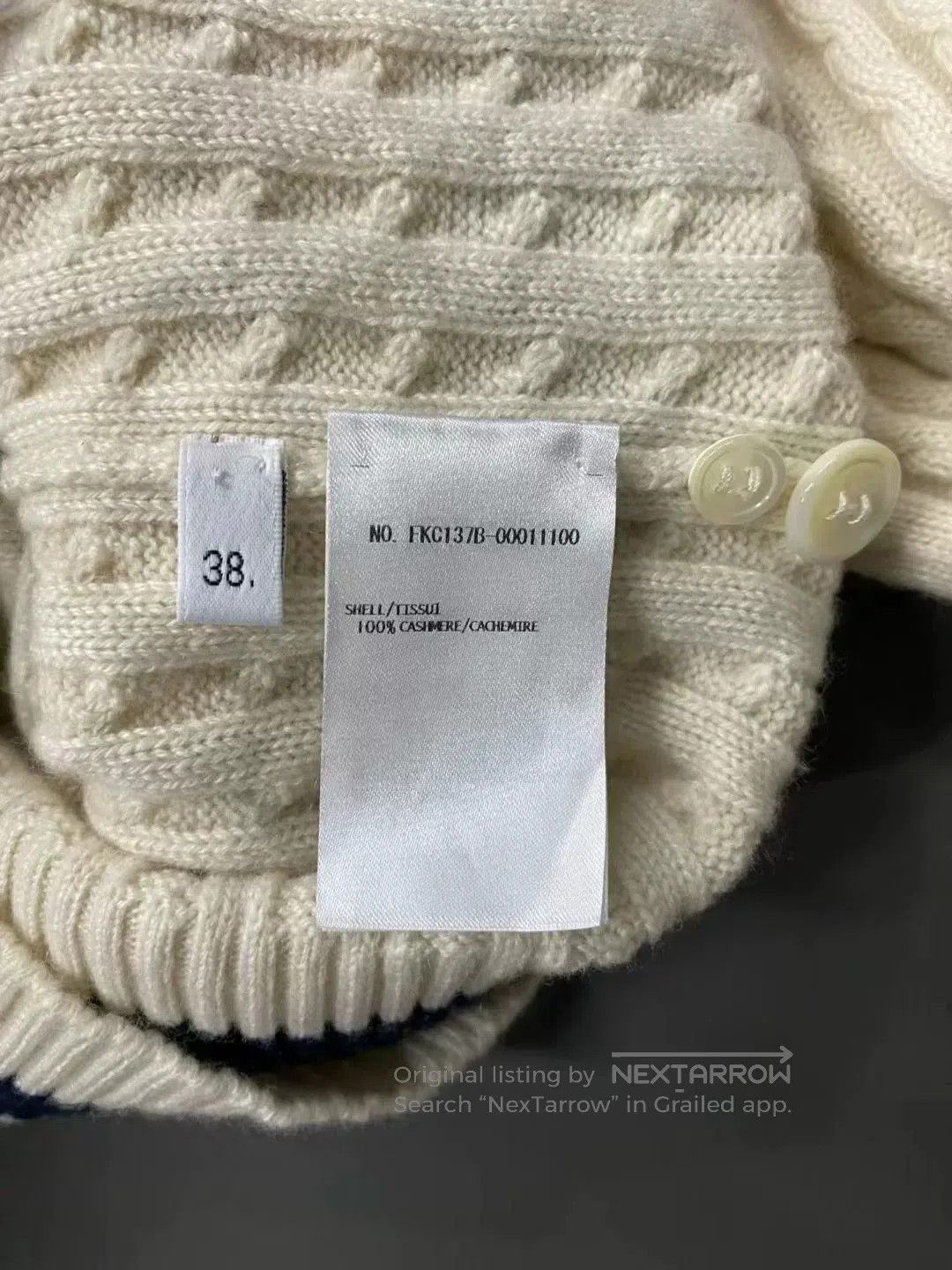 Other thom browne cream striped knit cardigan. Size US S / EU 44-46 / 1 - 5 Thumbnail