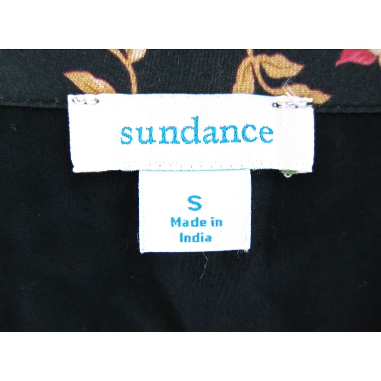 Vintage Sundance Dress Shirt 3/4 Sleeve V-Neck Floral Tunic Smock Blue Small Women шу Size S / US 4 / IT 40 - 3 Thumbnail