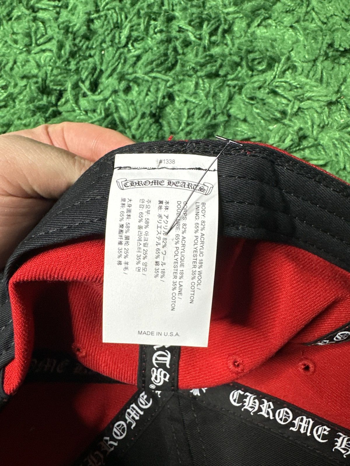 Chrome Hearts Chrome Hearts Love You Red Fitted Hat Size ONE SIZE - 6 Thumbnail