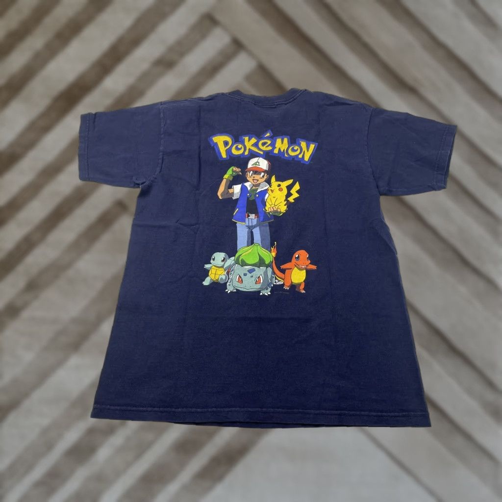 Nintendo VINTAGE 1999 Pokemon Nintendo T-Shirt Size Adult Small Double-Sided Ash Pickachu Mens S Blue T-Shirt Pokemon Size US S / EU 44-46 / 1 - 1 Thumbnail