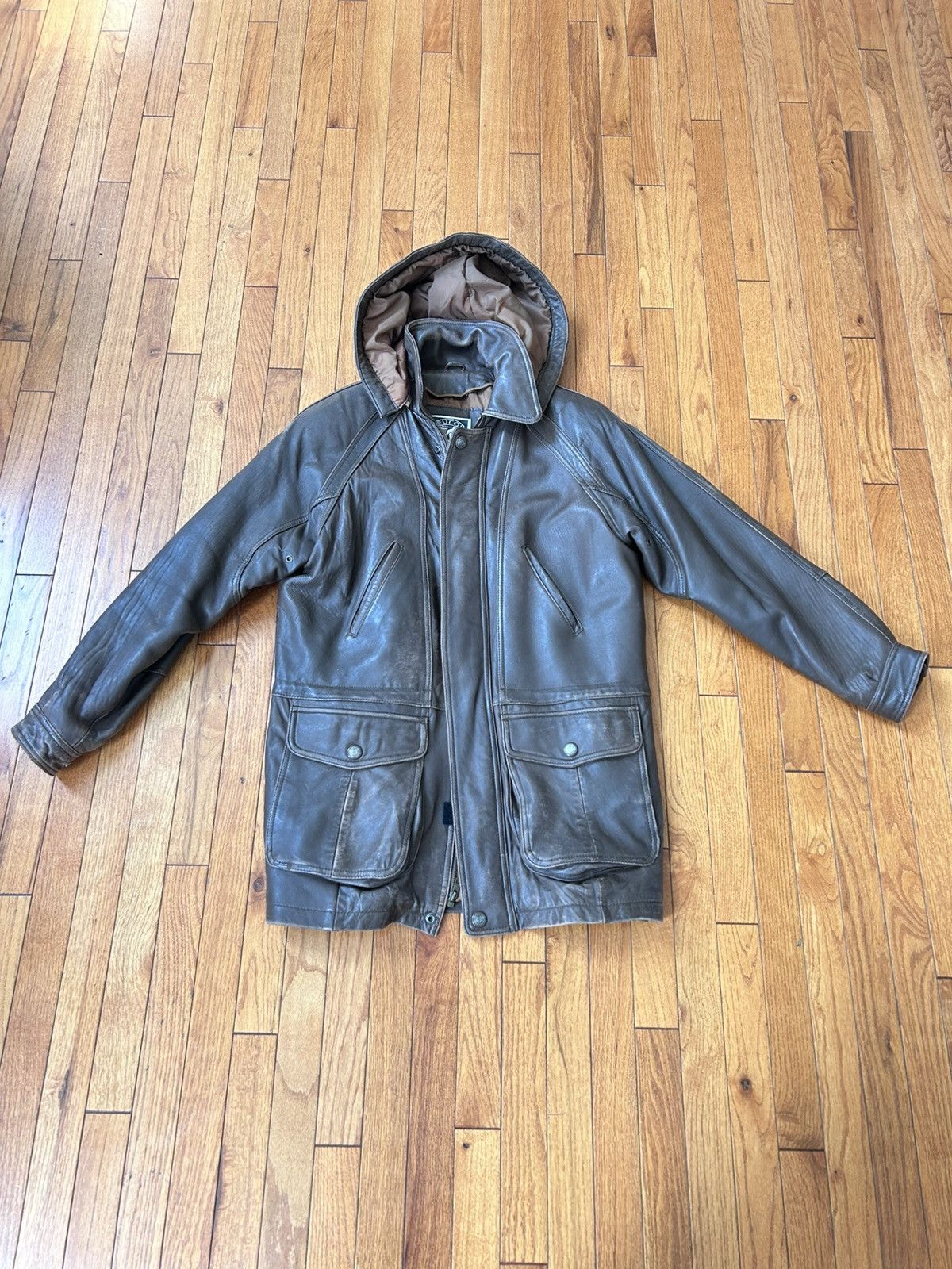 Other Vintage/Gorpcore Brown Leather Trench Jacket Size US M / EU 48-50 / 2 - 2 Thumbnail