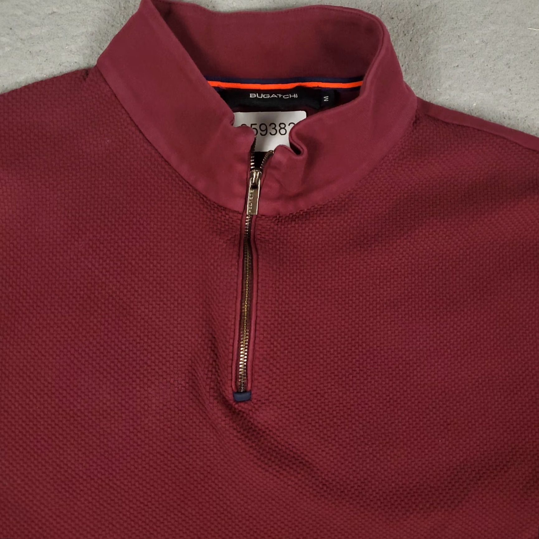 BUGATCHI BUGATCHI Sweater Mens Medium Red 1/4 Zip Pullover Knit Regular Fit Size US M / EU 48-50 / 2 - 2 Thumbnail