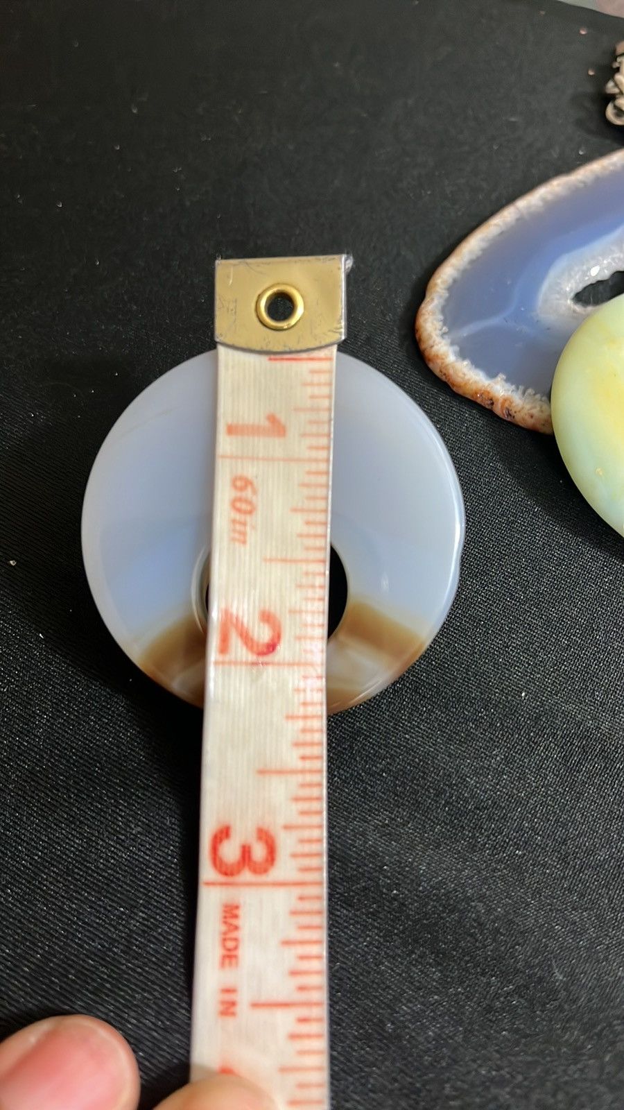 Other Unique Agate Stone Pendant Set with Silver Tone Accents Size ONE SIZE - 3 Thumbnail