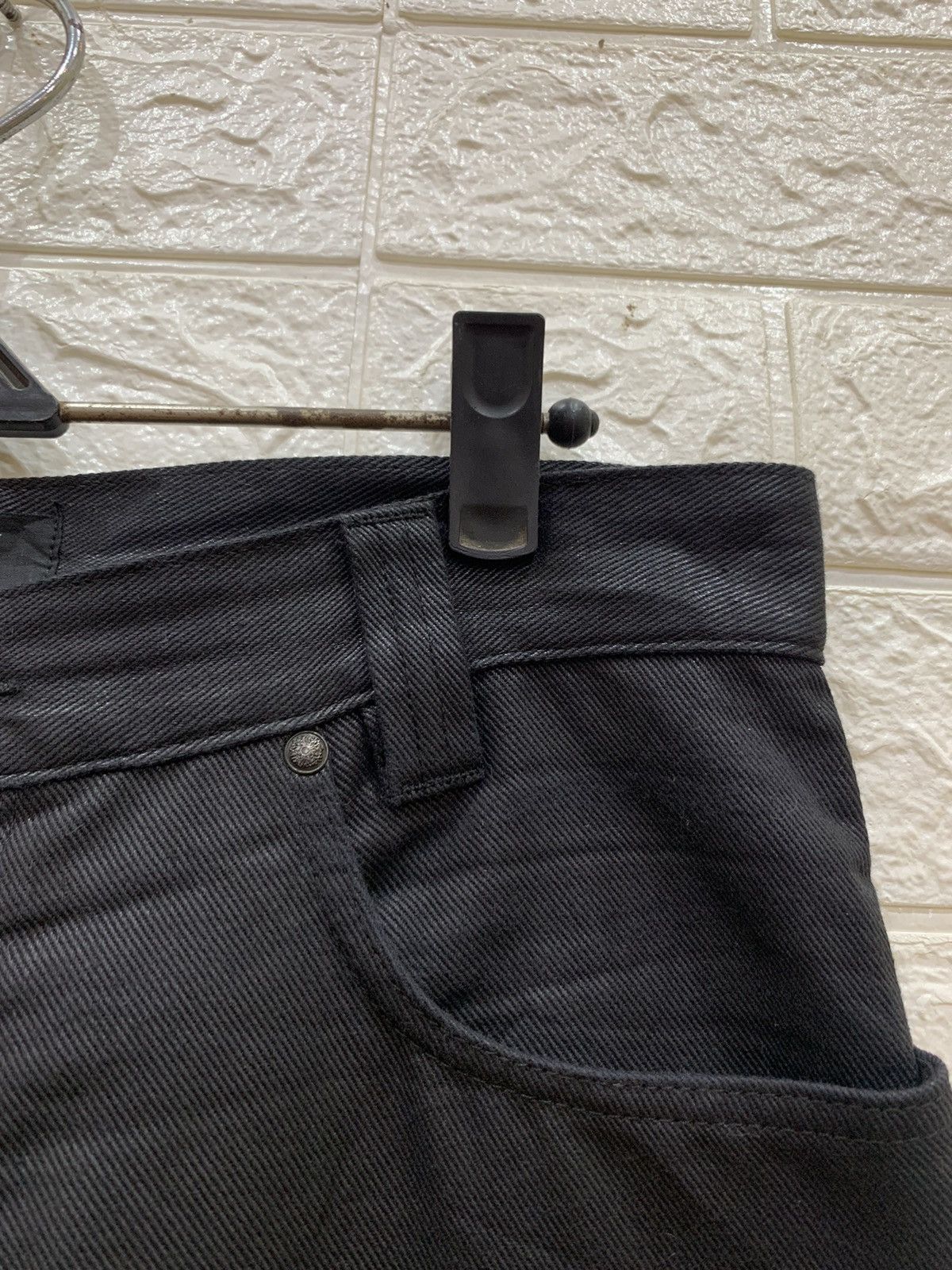 Versace Vintage Versace black wax denim pants Size US 31 - 11 Thumbnail