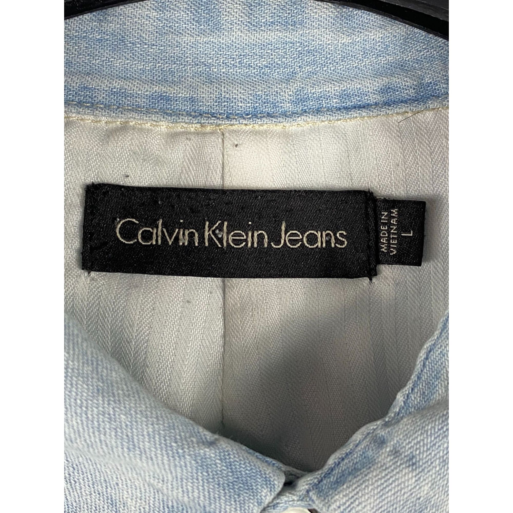 Calvin Klein Calvin Klein Jeans Button Down 2-Pocket Long Sleeve Denim Sh Size US L / EU 52-54 / 3 - 3 Thumbnail