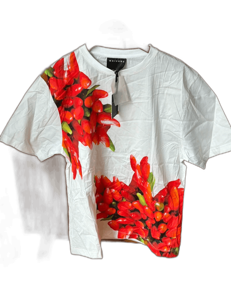 Anonymous Club Italian Trendy Red Pepper Print T-Shirt Size US M / EU 48-50 / 2 - 1 Thumbnail